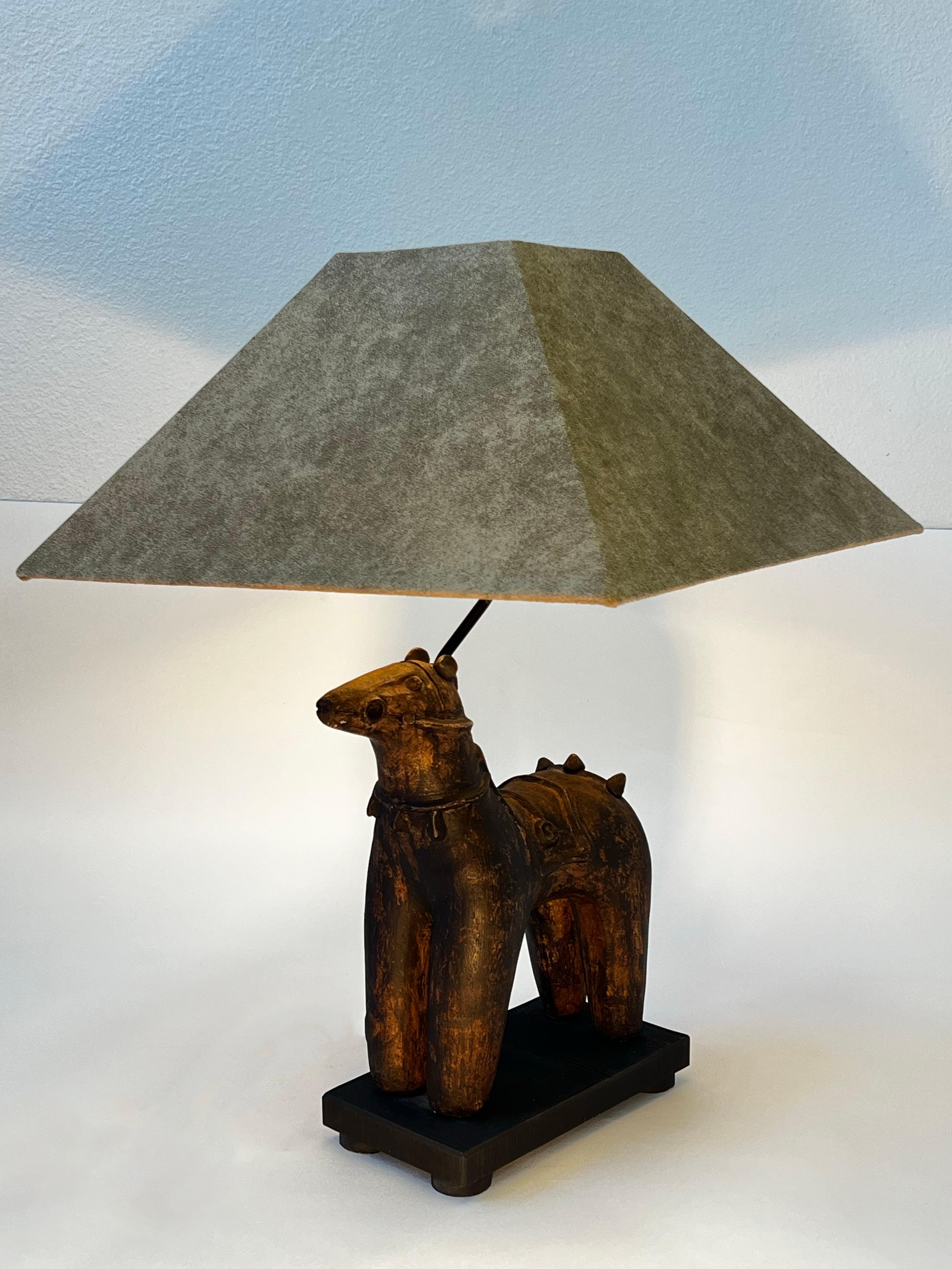 Mid-Century Modern Ceramic Horse Table Lamp by Frederick Cooper For Sale