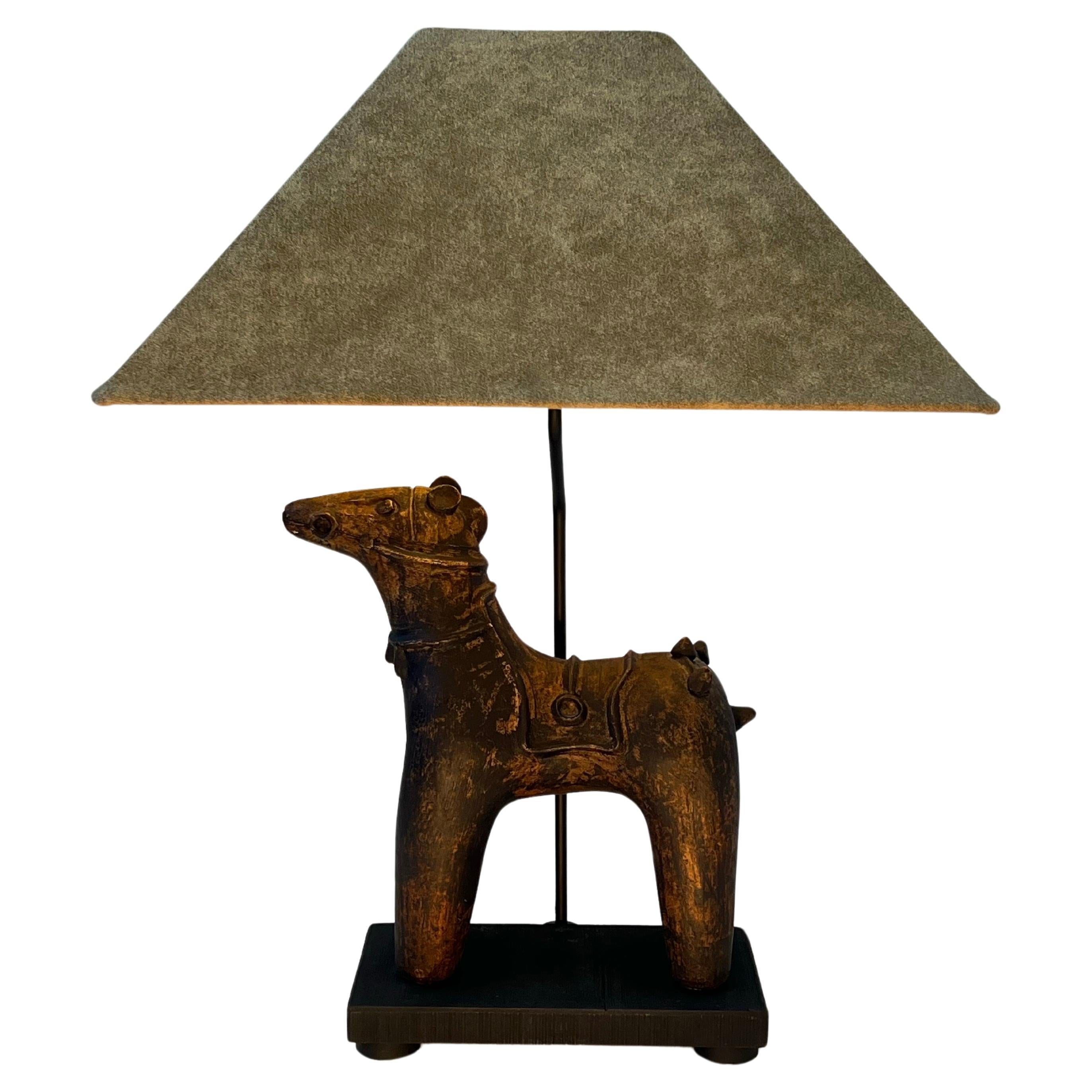 Lampe de table cheval en céramique de Frederick Cooper