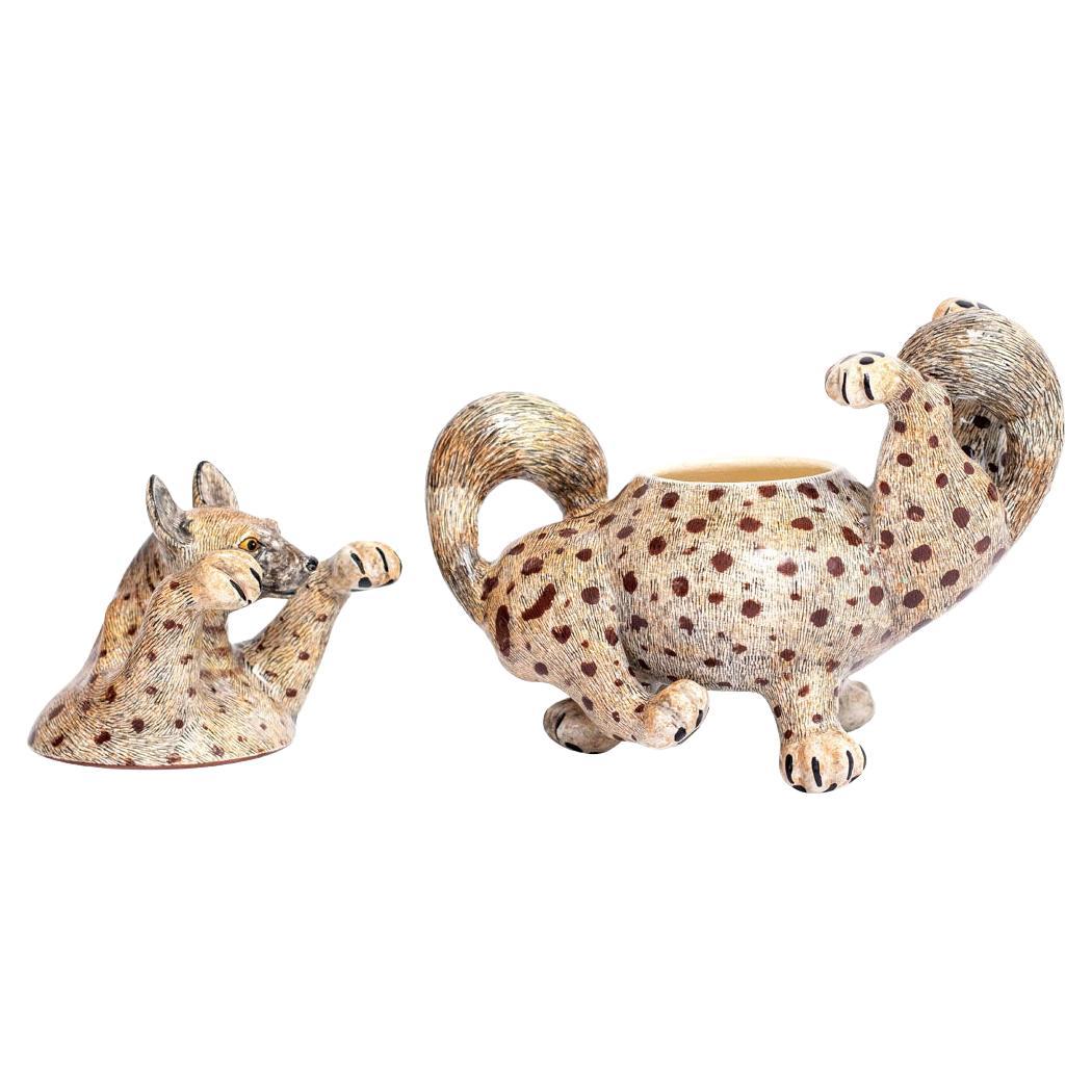 Ceramic Hyena Jewelry Box  , hand made in South Africa