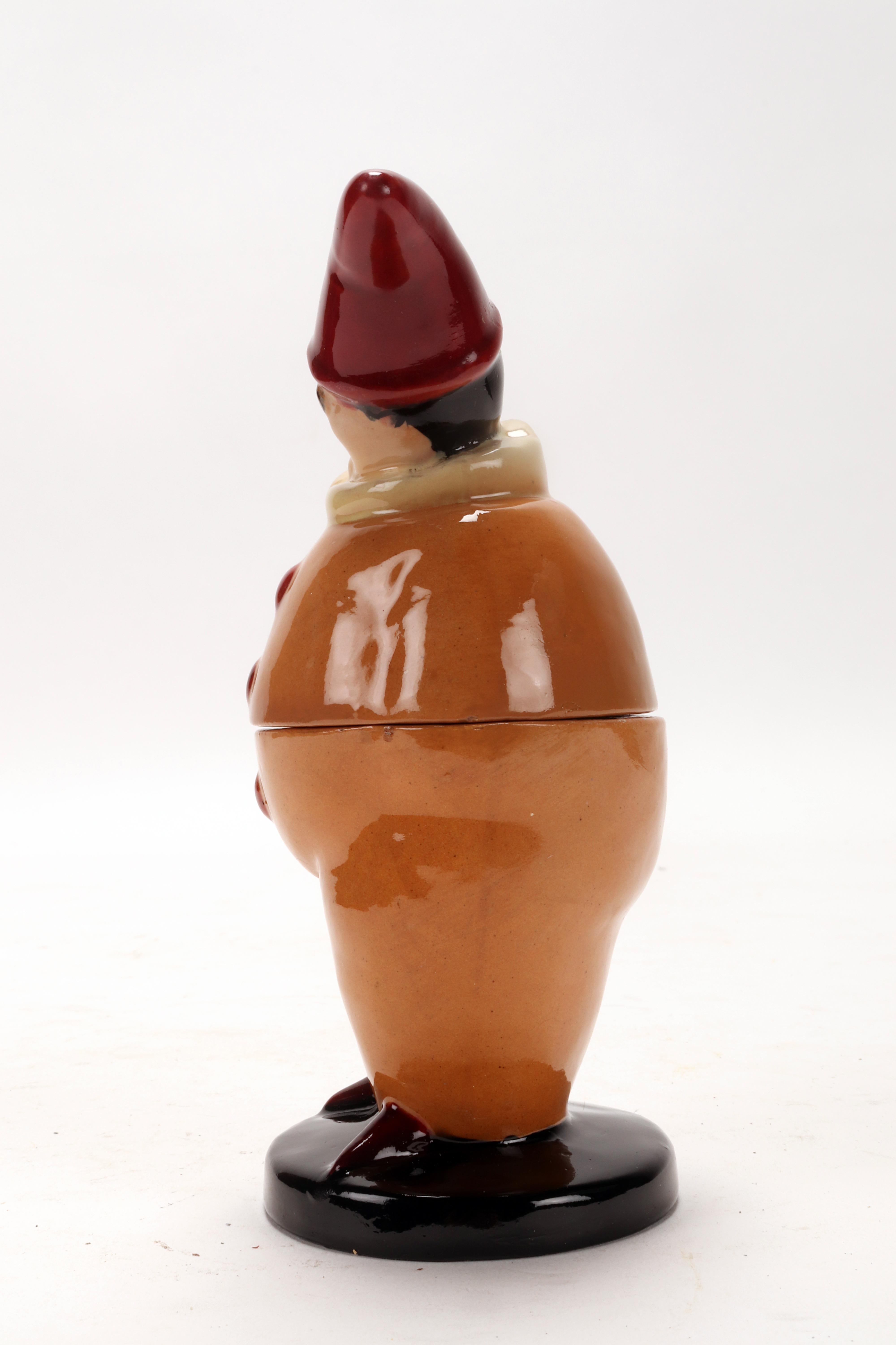 Keramik-Tintenfass-Tintenfasshalter mit der Darstellung eines Pierrots, Österreich 1930.  (Österreichisch) im Angebot