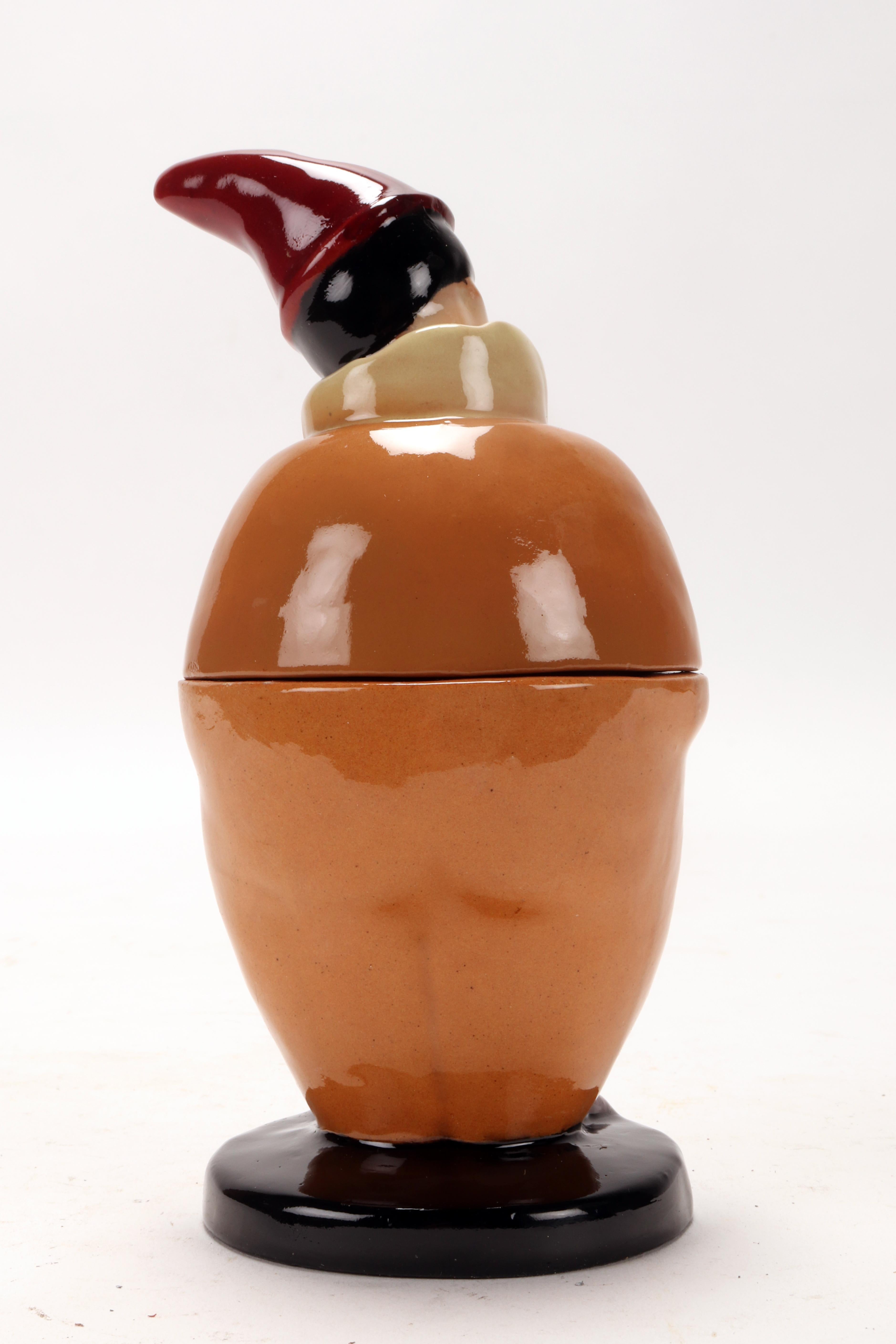 Keramik-Tintenfass-Tintenfasshalter mit der Darstellung eines Pierrots, Österreich 1930.  im Zustand „Gut“ im Angebot in Milan, IT