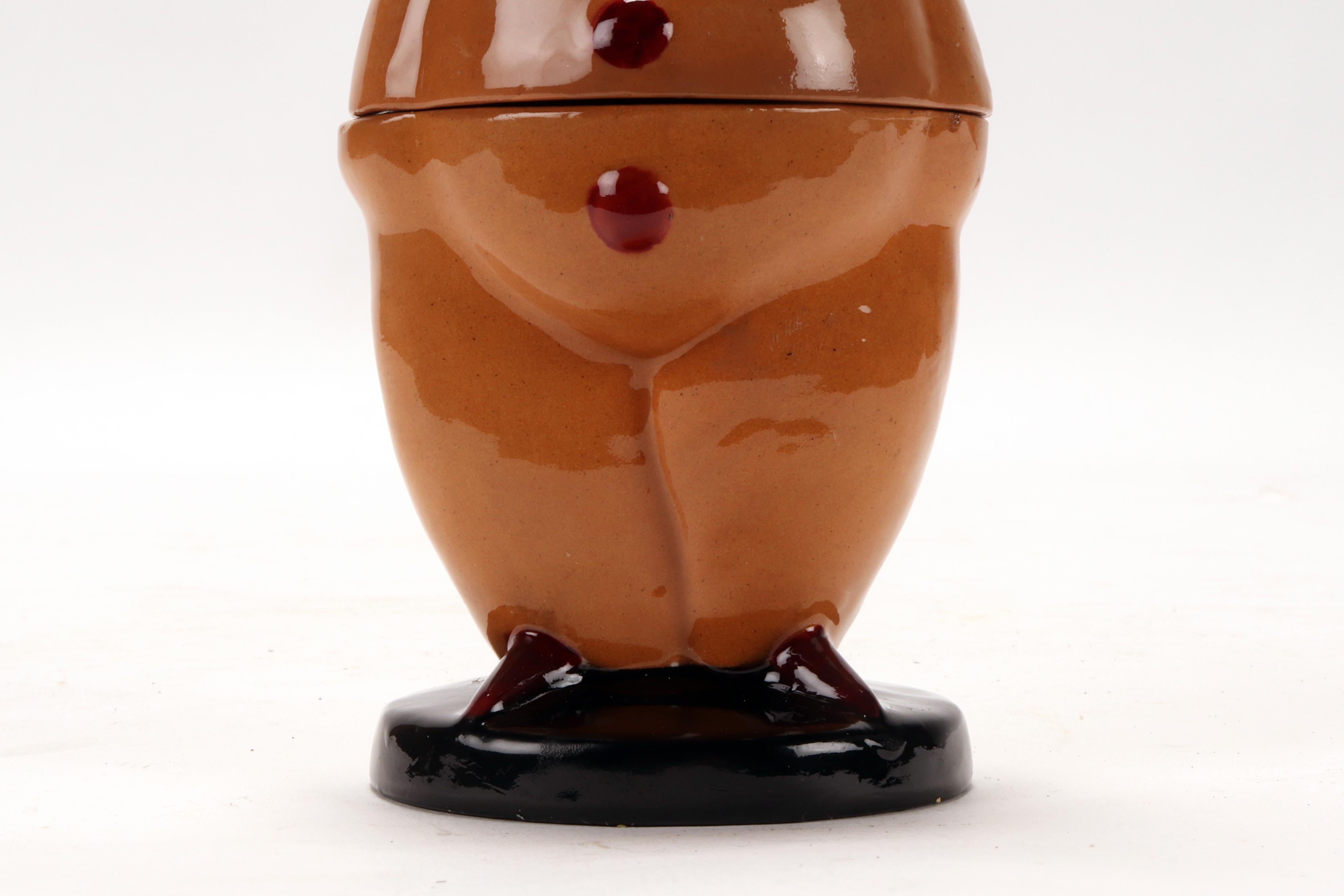 Keramik-Tintenfass-Tintenfasshalter mit der Darstellung eines Pierrots, Österreich 1930.  im Angebot 1