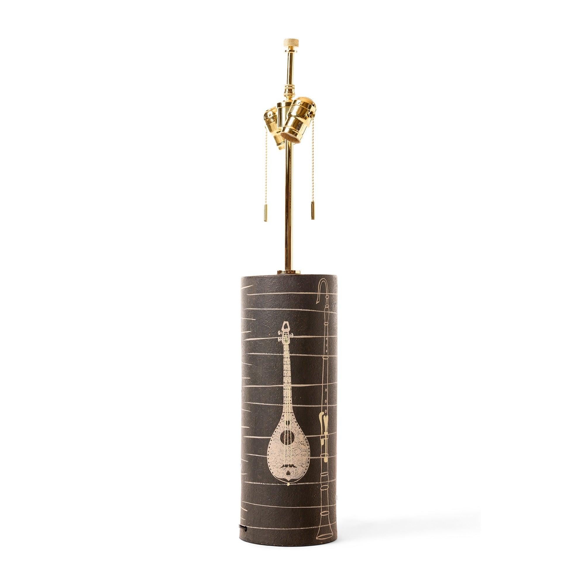 Lámpara de cerámica para instrumentos de Ugo Zaccagnini para Raymor, años 60 Italiano en venta