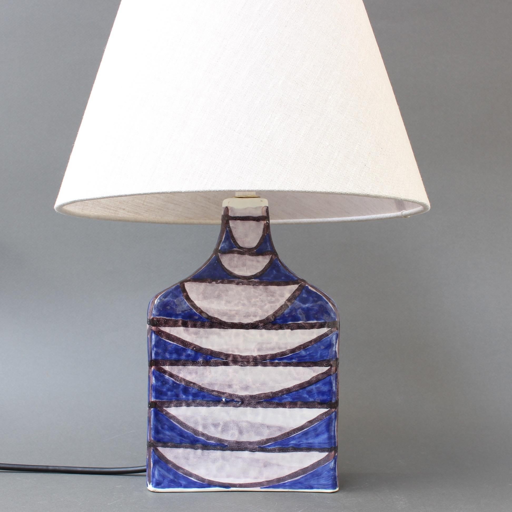 Ceramic Italian Mid-Century Modern Table Lamp by Alessio Tasca, circa 1950s In Good Condition In London, GB
