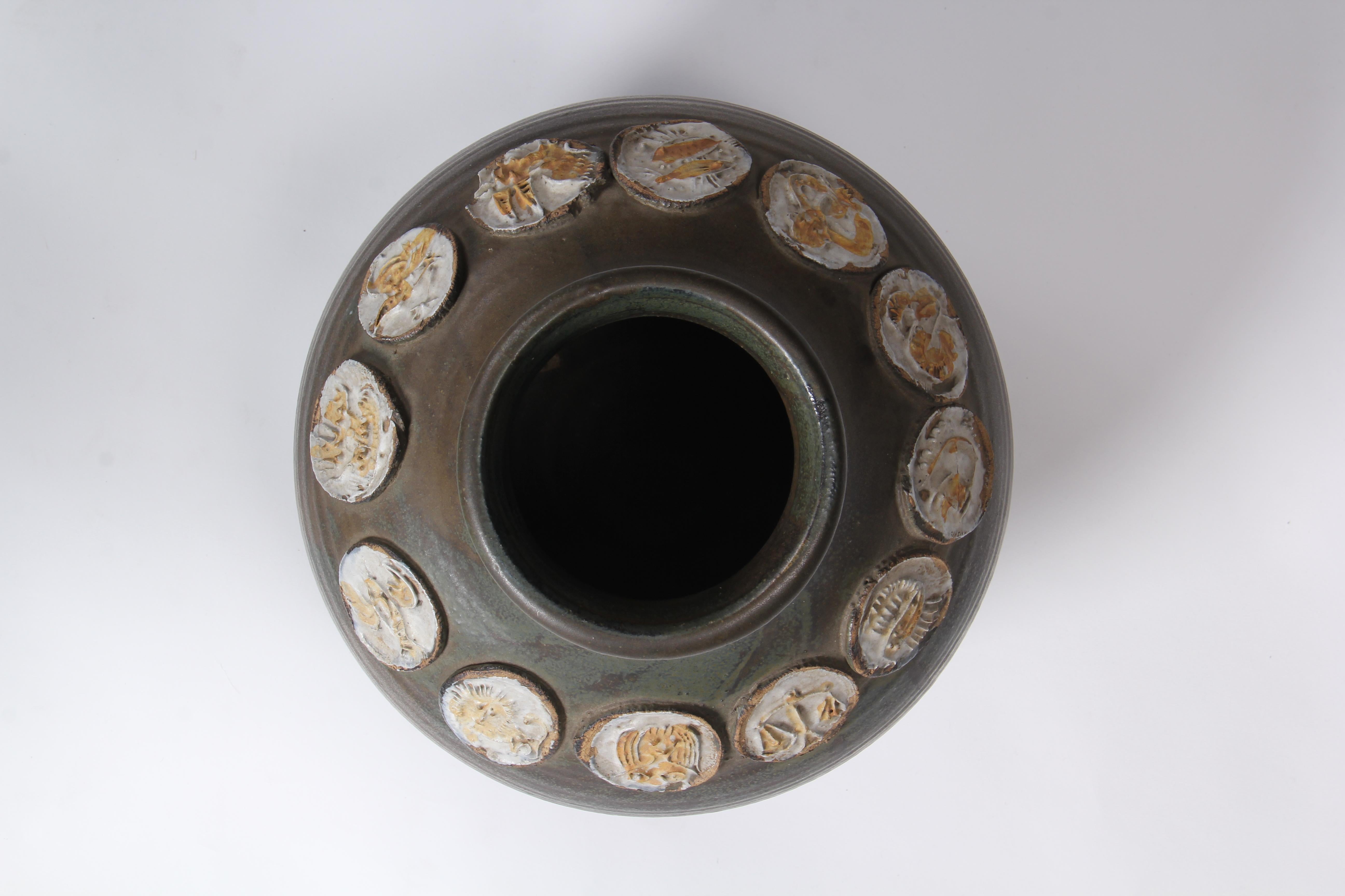 Mid-Century Modern Ceramic Italian Zodiac Vase