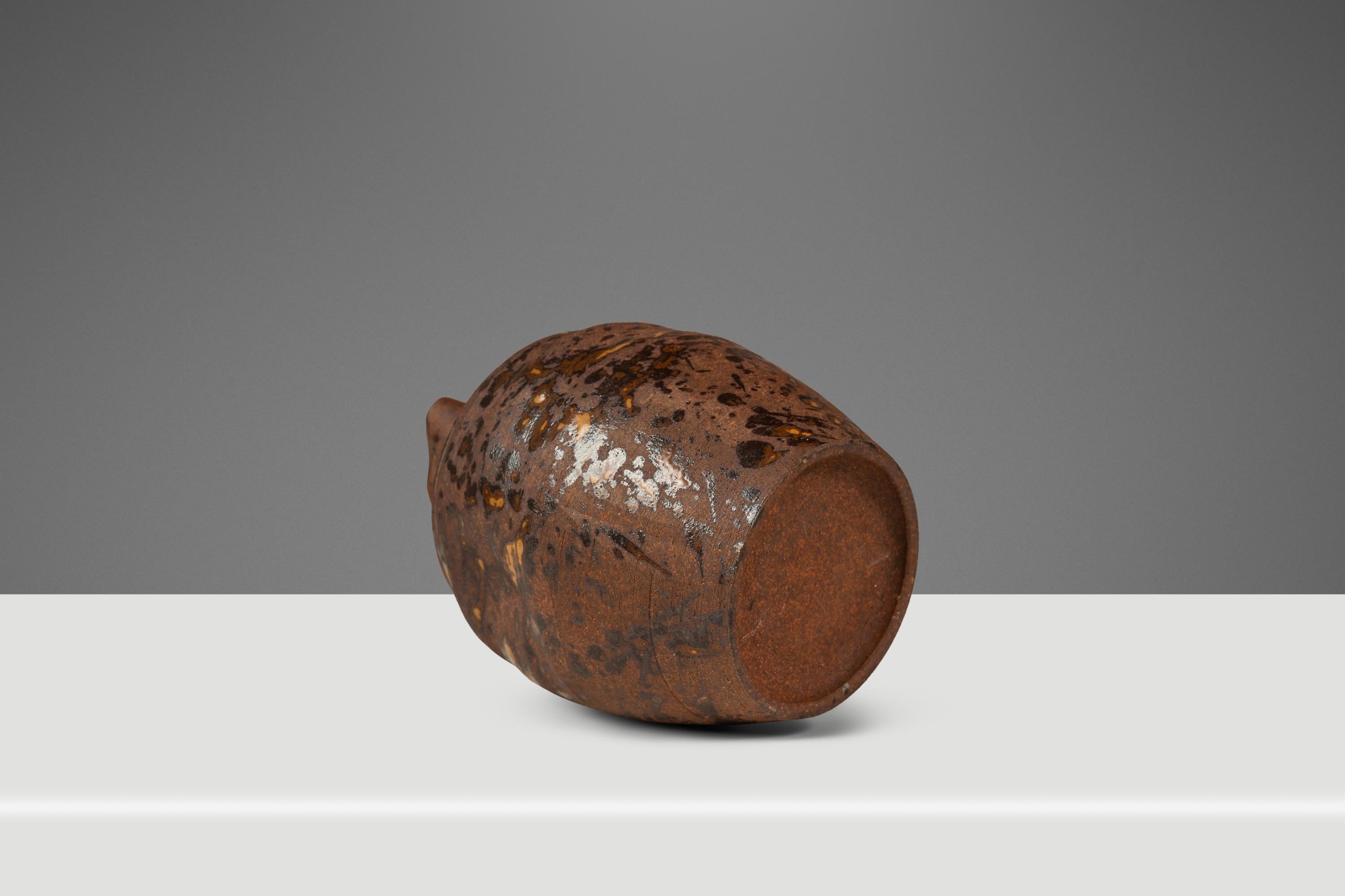 Vaso da fiori in ceramica giapponese Shigaraki Yaki Ikebana, Giappone, 1960 ca. in vendita 4