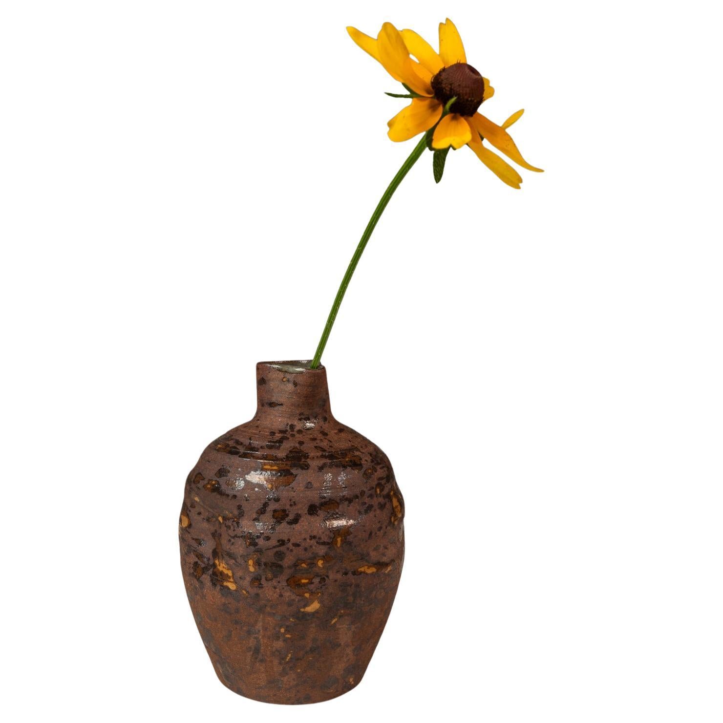 Vaso da fiori in ceramica giapponese Shigaraki Yaki Ikebana, Giappone, 1960 ca. in vendita