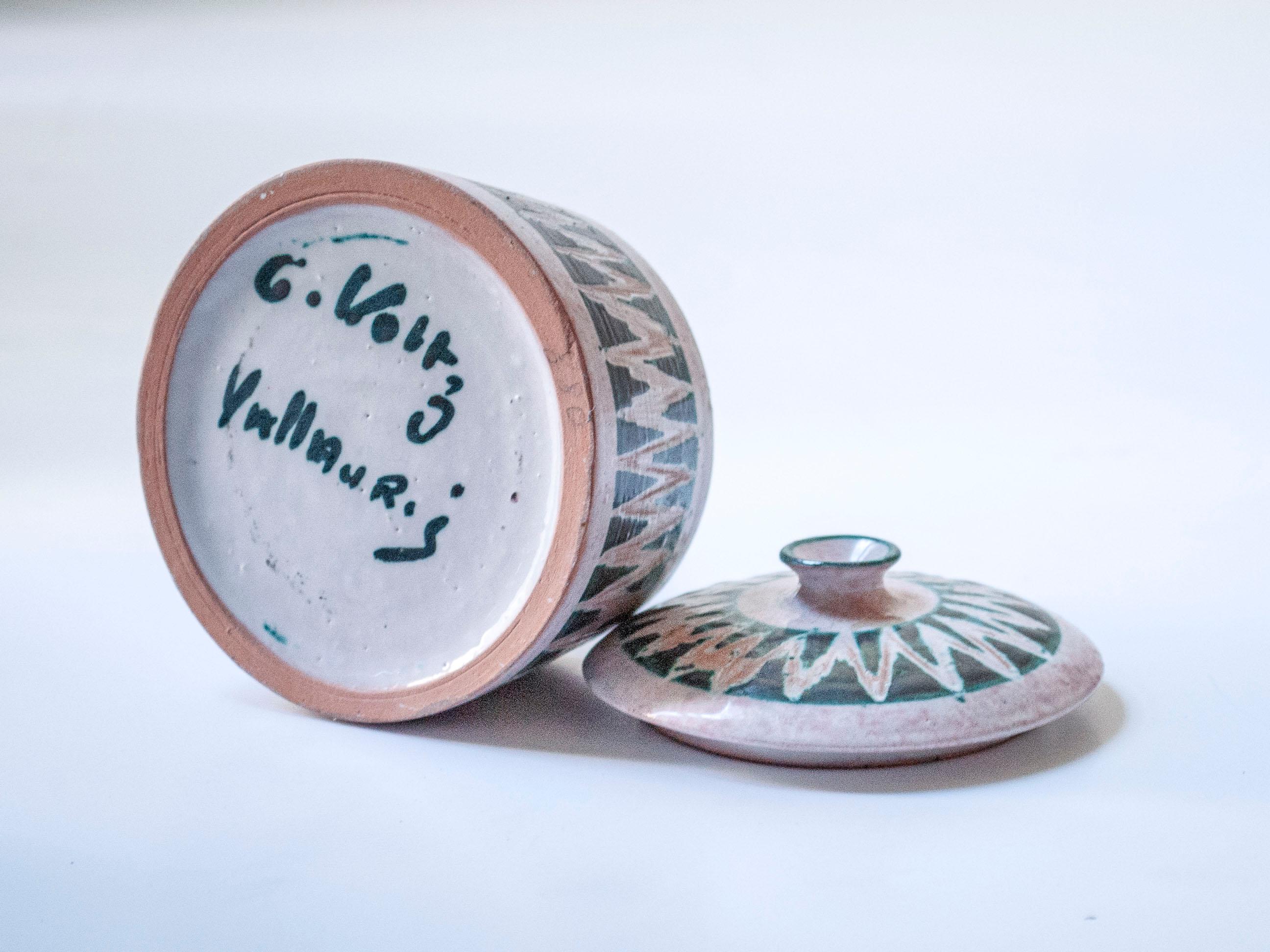 Keramischer Krug von Charles Voltz für Vallauris, Frankreich, um 1950 im Angebot 2