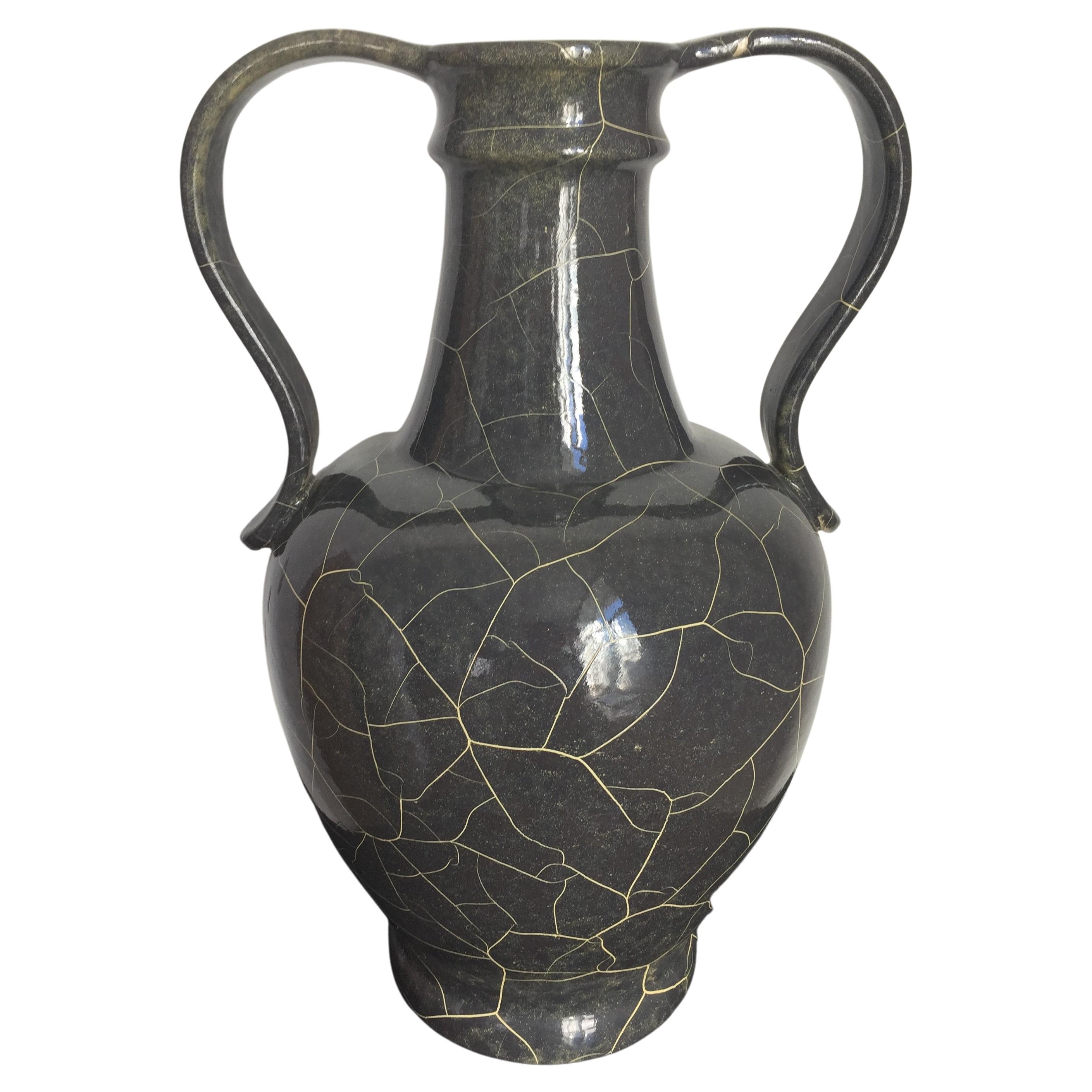 Ceramic Jar by Richard Uhlemeyer in Grey and Primrose, 1940