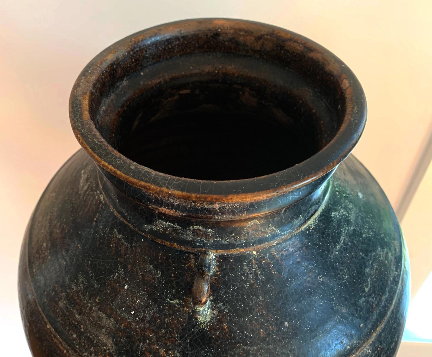 Ceramic Jar with Black Glaze Khmer Angkor Period  1
