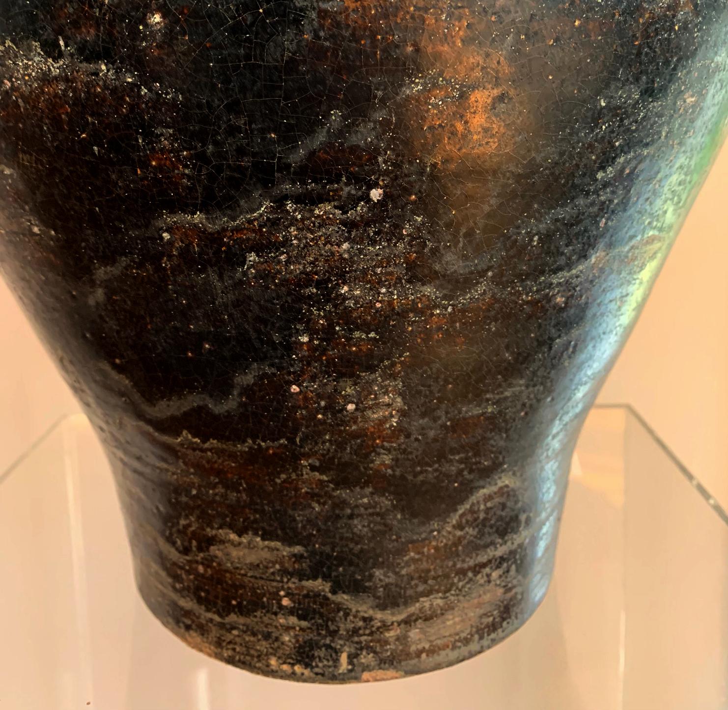 Ceramic Jar with Black Glaze Khmer Angkor Period  2