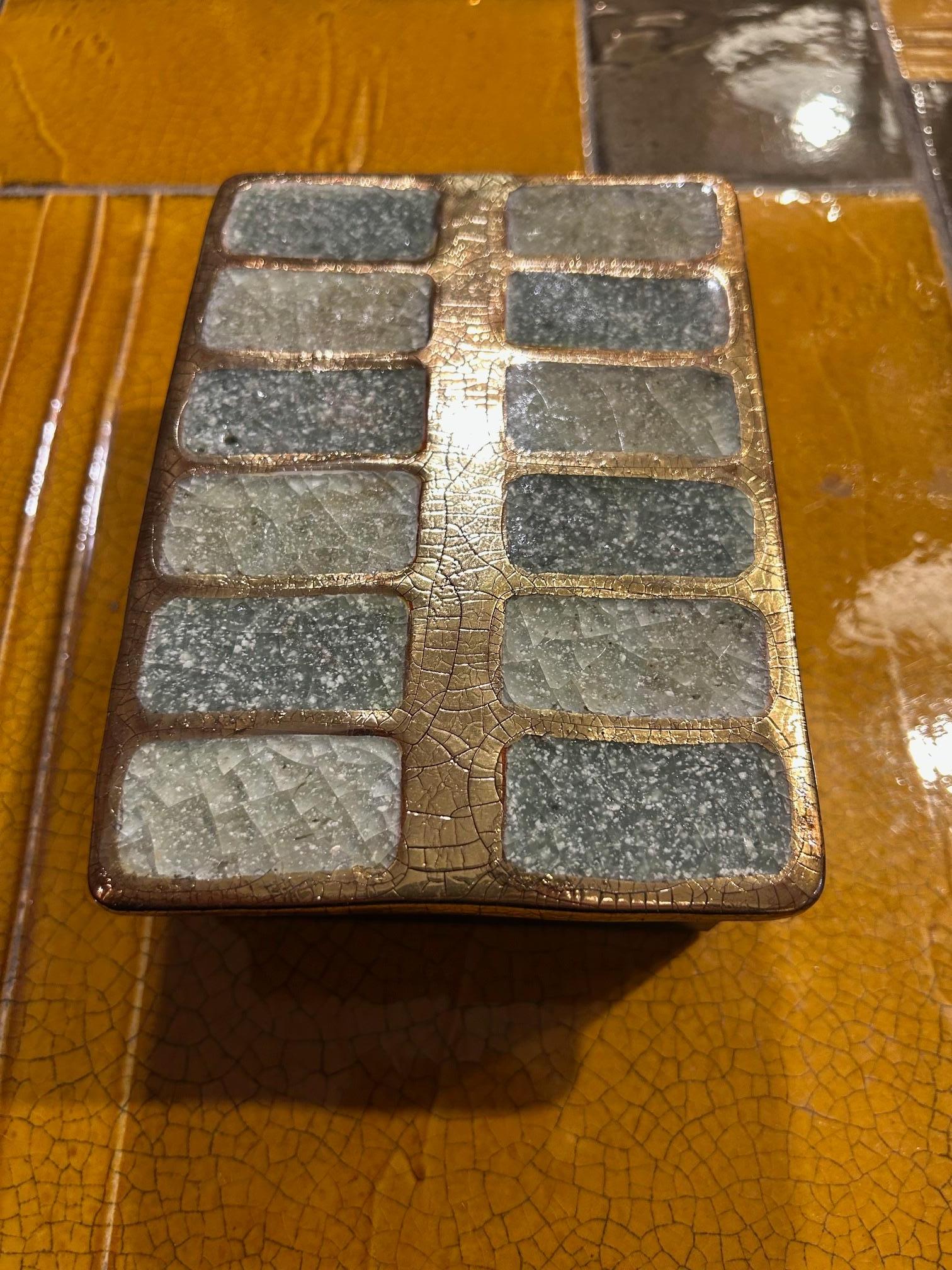 Français Ceramic Jewelry Box by Mithé Espelt, France, 1960s en vente