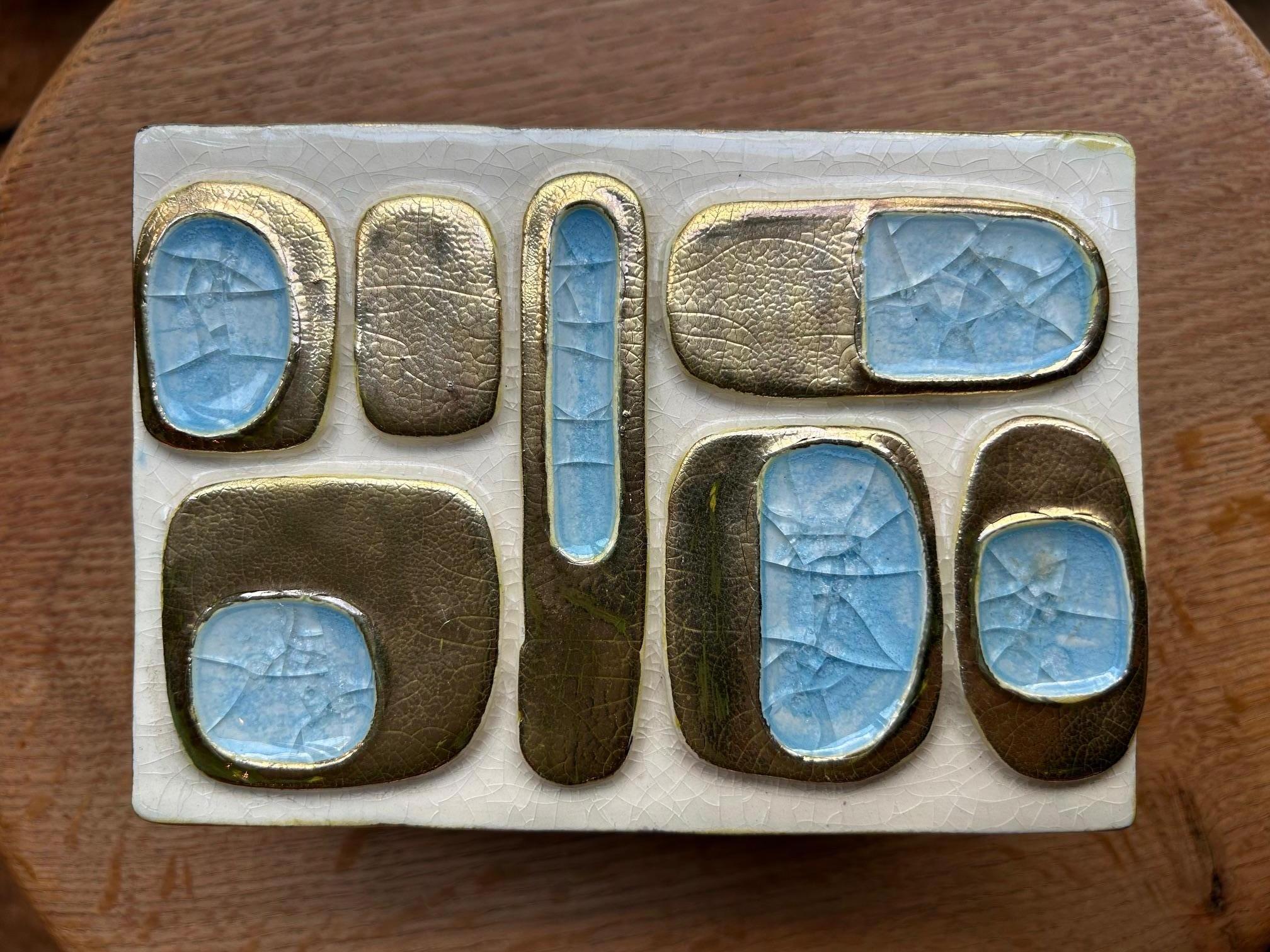 Boîte à bijoux en céramique de Mithé Espelt, France, années 1960 en vente 1