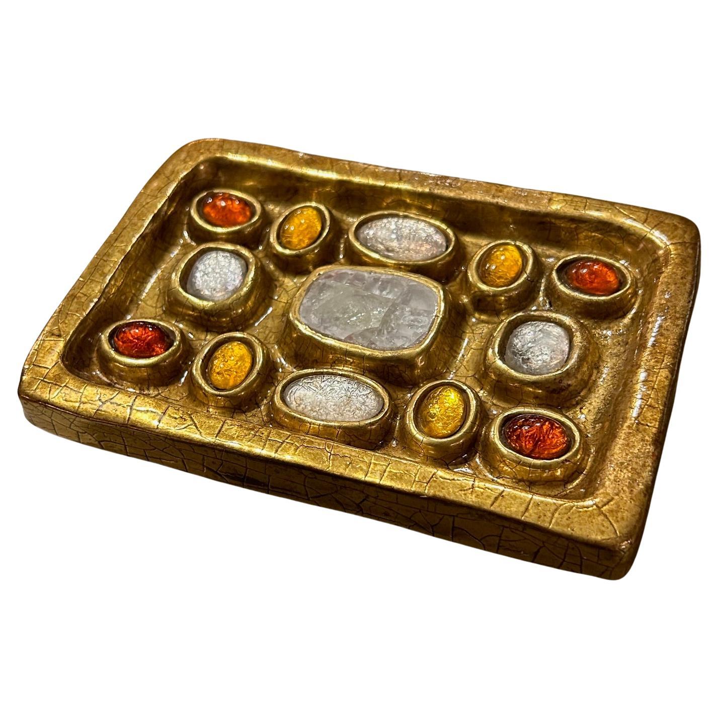 Ceramic Jewelry Box by Mithé Espelt, France, 1960s