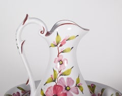 Ceramic Jug and Basin Polychrome Decoration