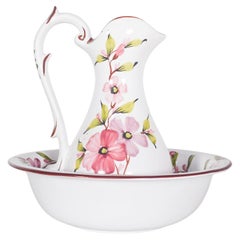 Ceramic Jug and Basin Polychrome Decoration