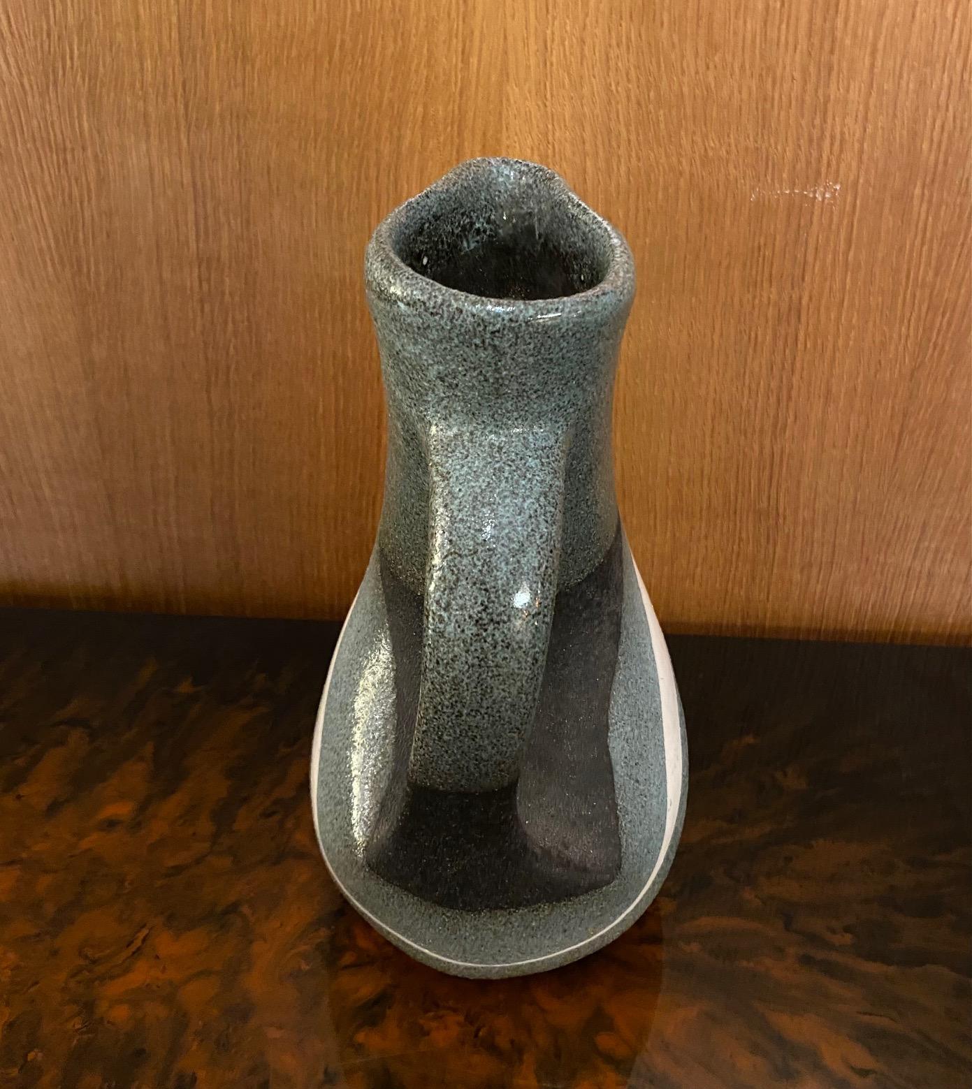 Jarra de cerámica y juego de cuatro tazas de Gilbert Valentin, Francia, años 50 en venta 2