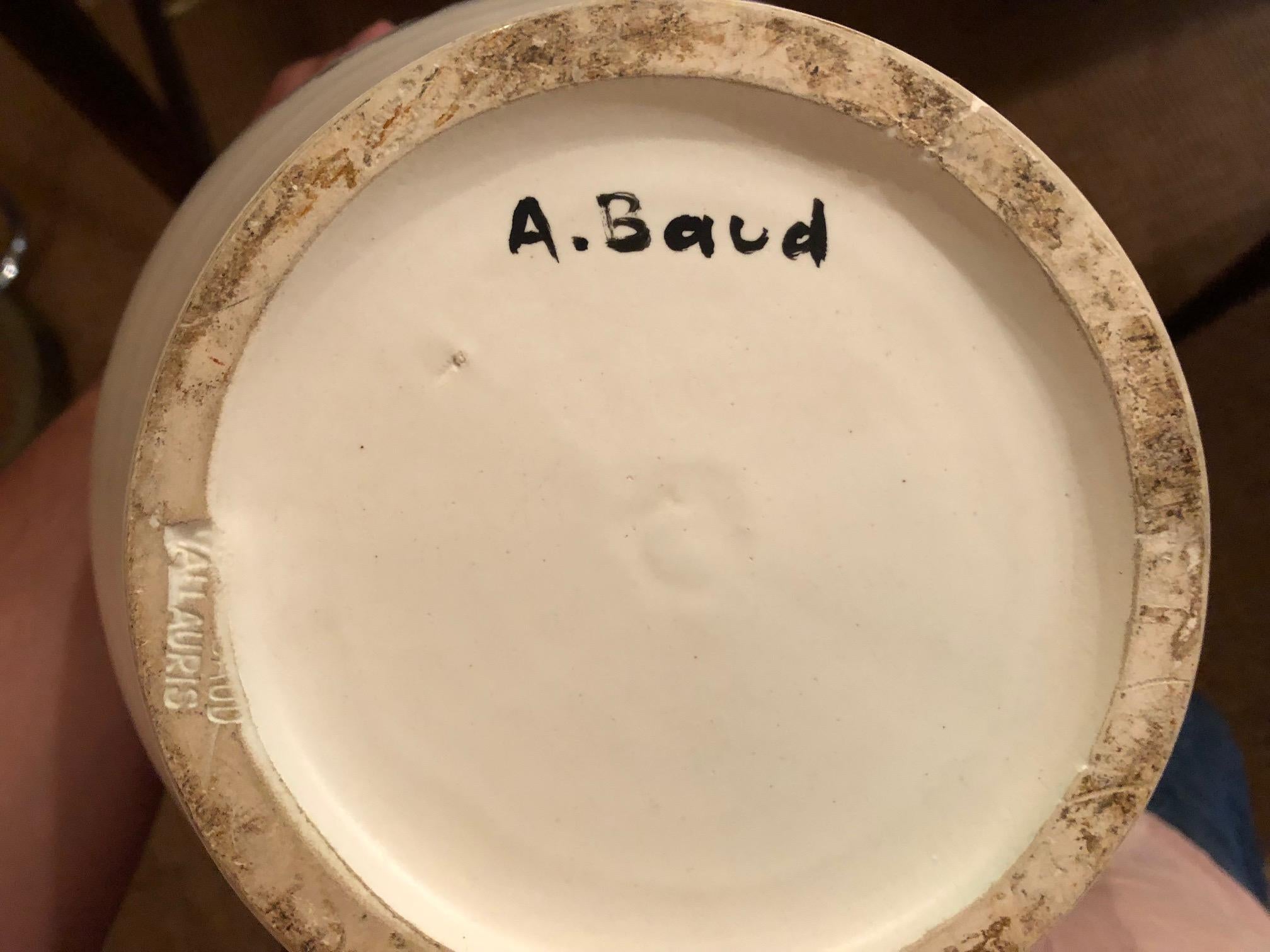 Jarra de cerámica de André Baud, Vallauris mediados del siglo XX en venta