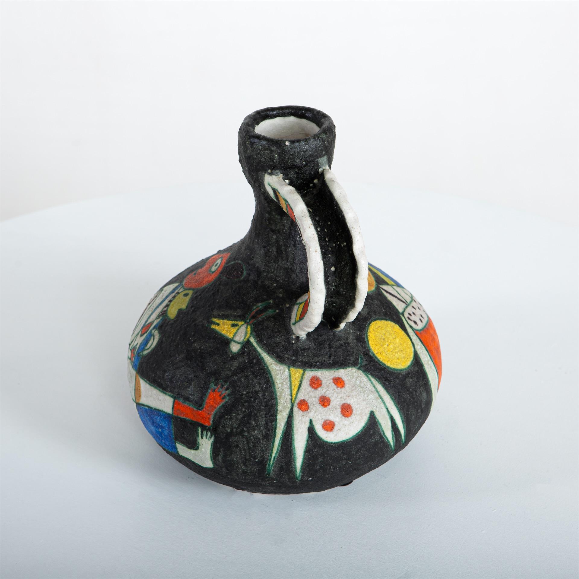 Italian Ceramic Jug by Guido Gambone, Italy, circa 1960