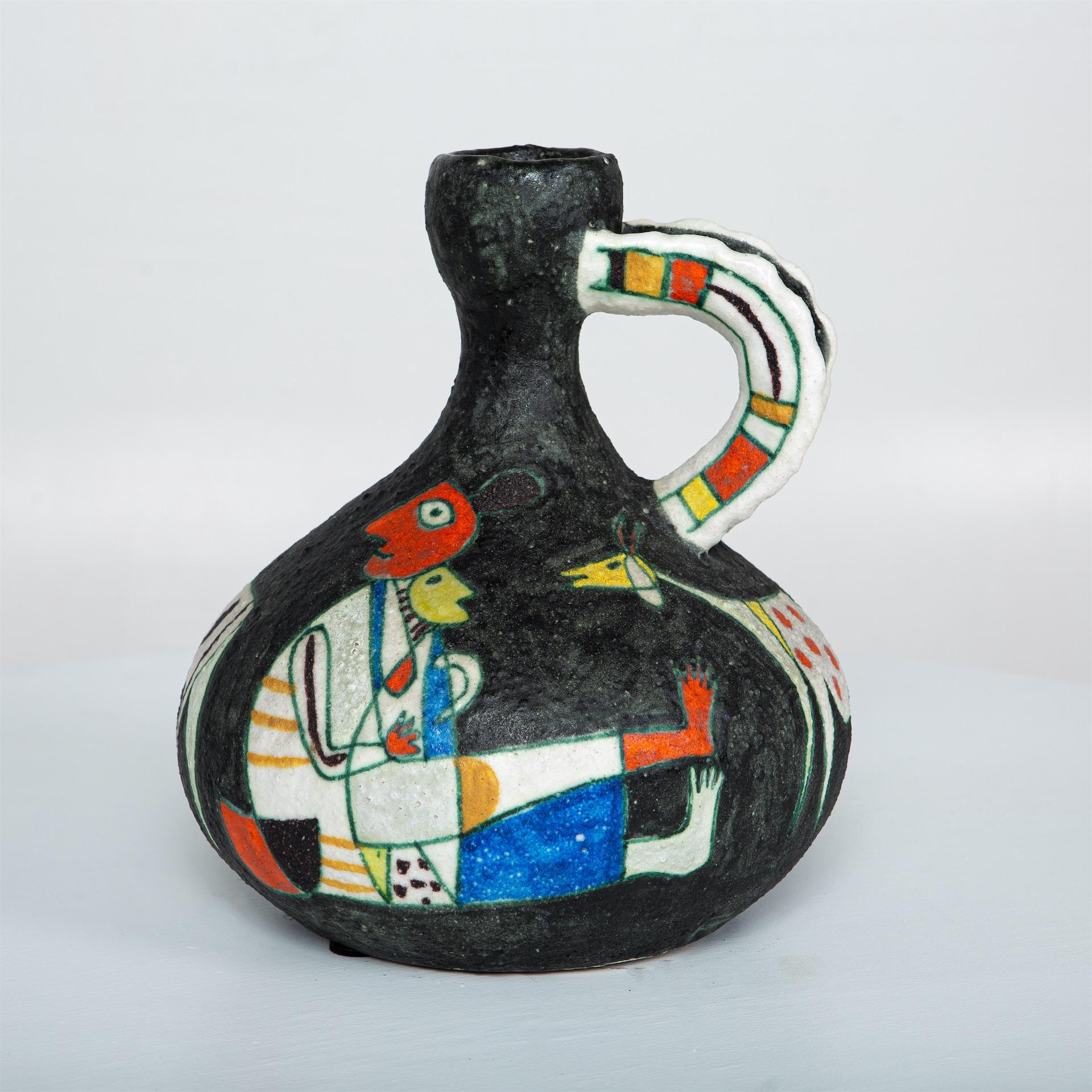 Mid-20th Century Ceramic Jug by Guido Gambone, Italy, circa 1960