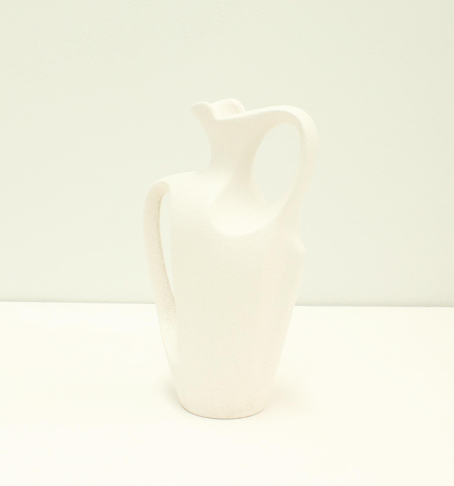 Mid-Century Modern Ceramic Jug Vase by Roberto Rigon for Bertoncello, Italy, 1970's For Sale