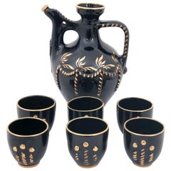 Ceramic Jug with 6 Cups