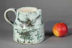 Ceramic Jug with Animals Decoration by Jacques Blin