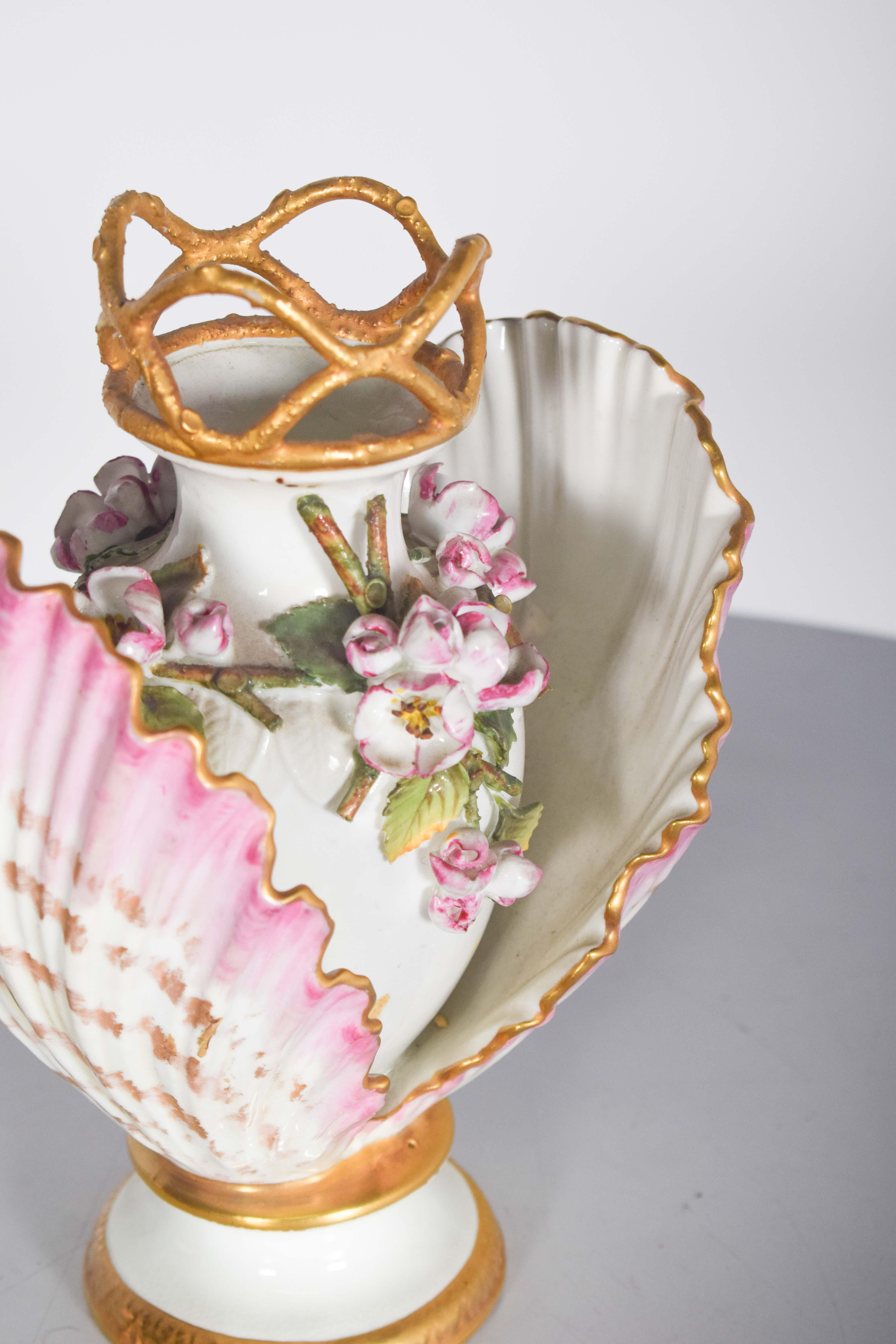 Ceramic Jug With Shell Polychrome Decoration For Sale 1