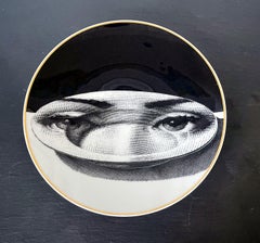 Ceramic Julia Dinner Plate by Fornasetti for Rosenthal