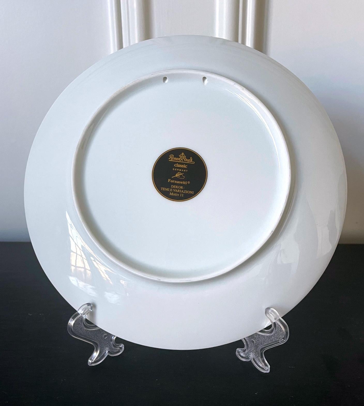 Ceramic Julia Dinner Plate by Fornasetti for Rosenthal For Sale 2