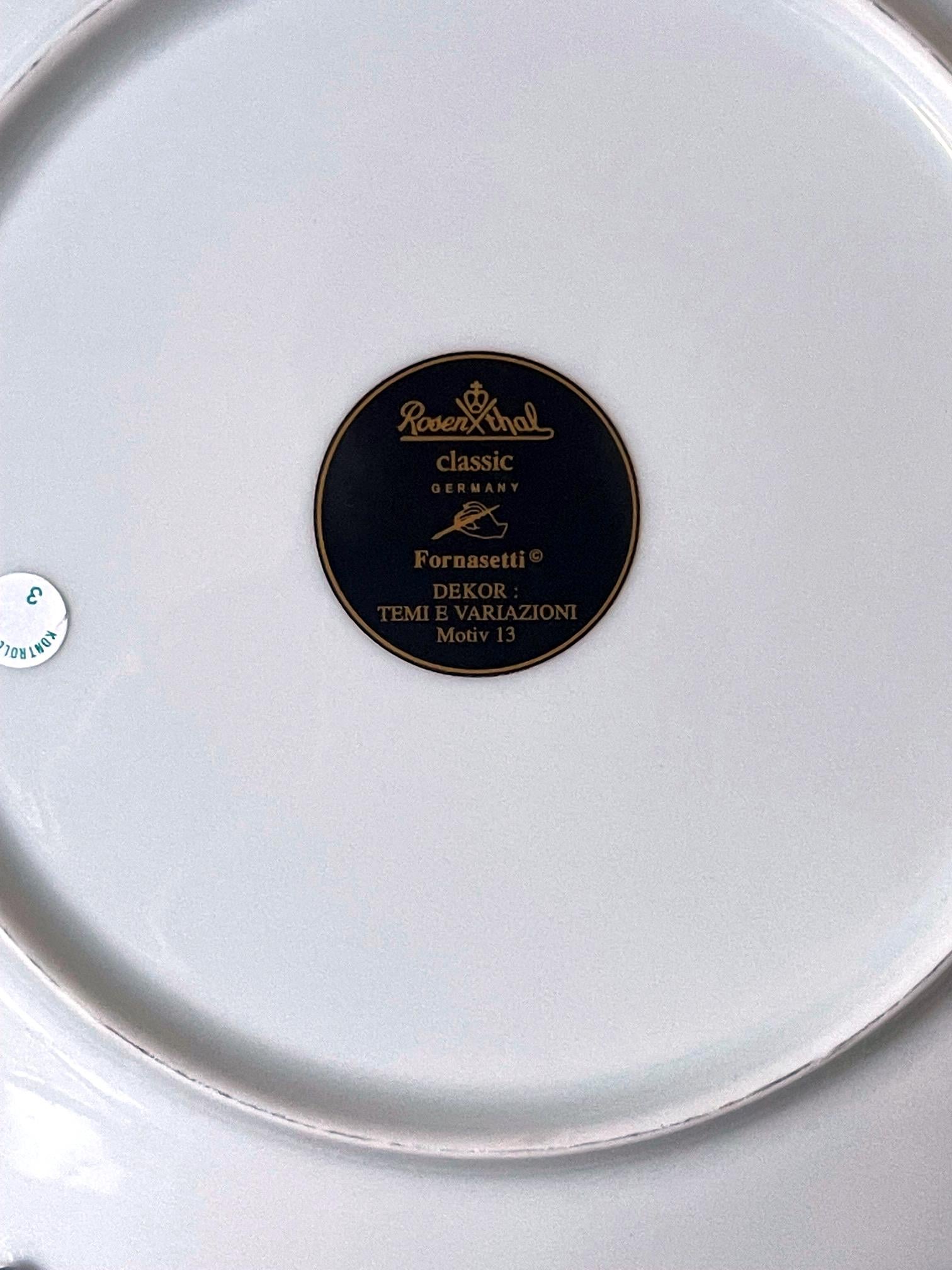 Ceramic Julia Dinner Plate by Fornasetti for Rosenthal For Sale 3