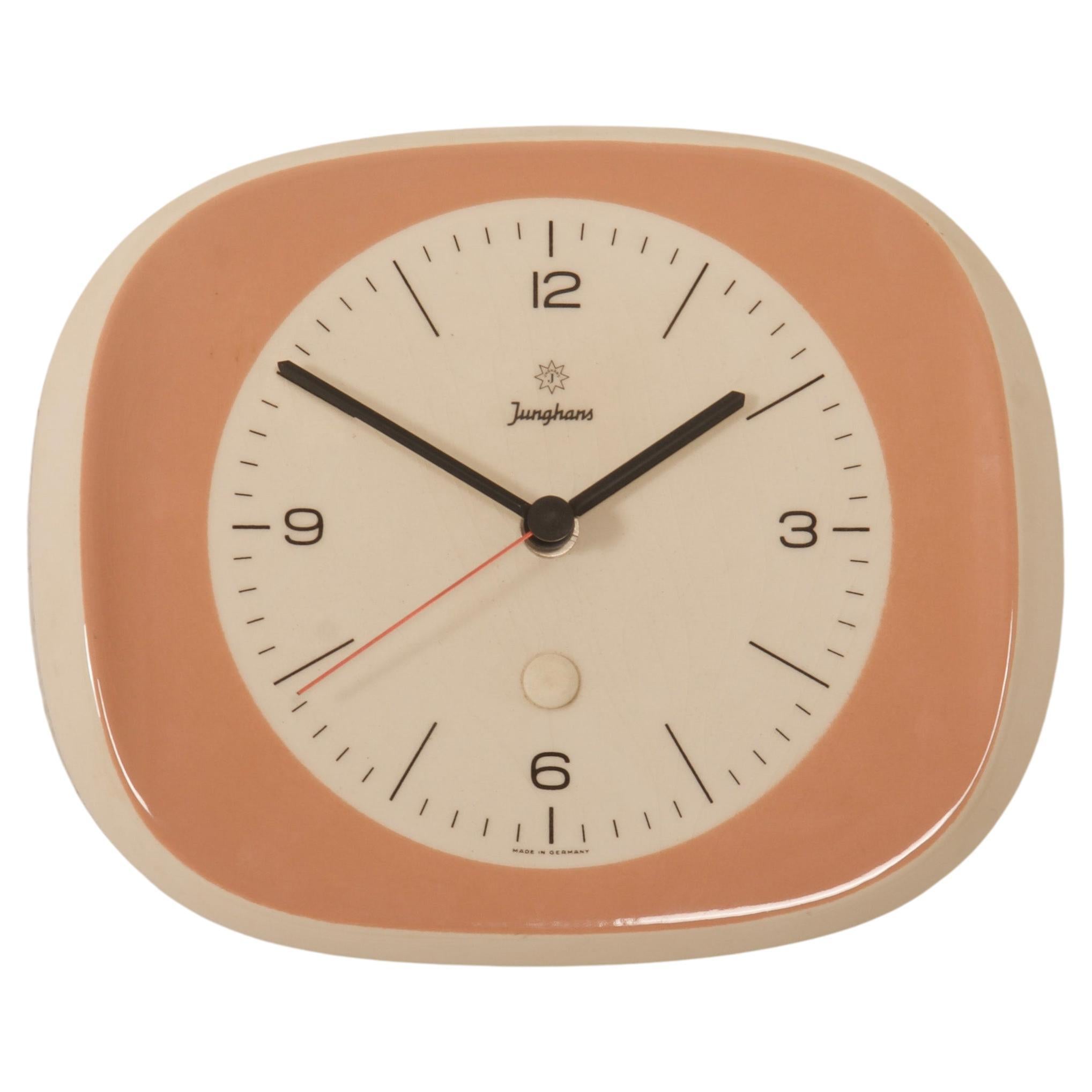 Ceramic Junghans Wall Clock by Max Bill For Sale at 1stDibs