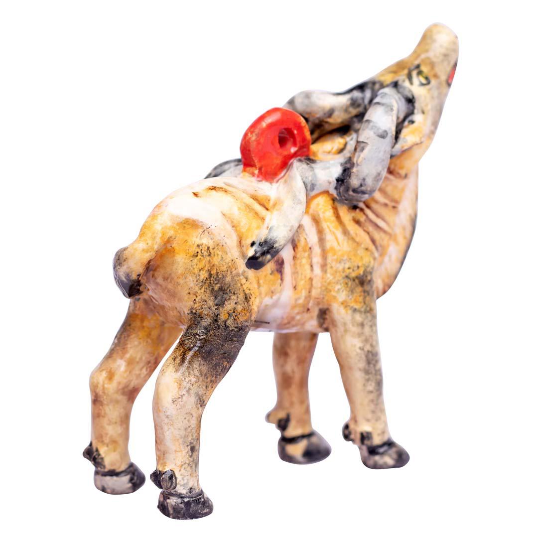 This beautifully crafted ceramic Kudu ornament, made by Zimele Ceramics in South Africa, is a lovely tribute to one of Africa's most majestic antelopes. Though specific dimensions aren’t provided, this hand-sculpted and painted piece captures the