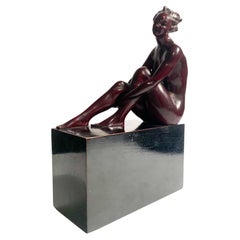 Sculpture de dame en céramique de Paolo Cacciapuoti des années 1950