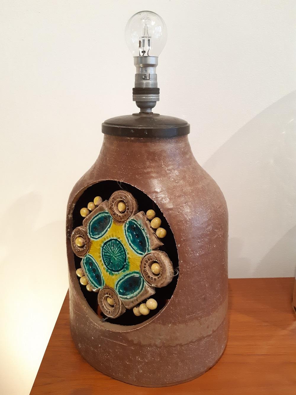 Late 20th Century Ceramic Lamp Attributed to Georges Pelletier, 1970s