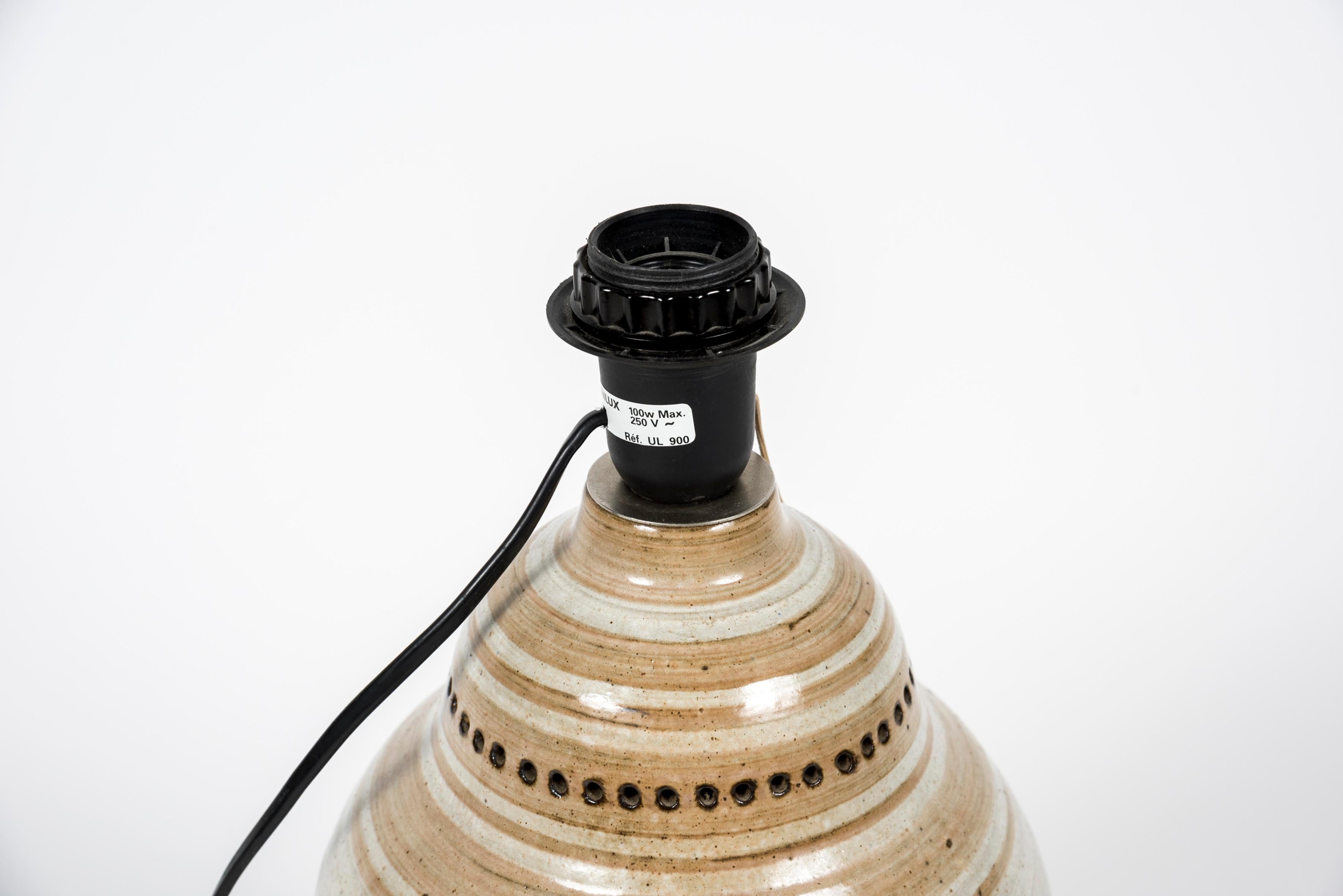 Late 20th Century Ceramic Lamp Attributed to Georges Pelletier For Sale