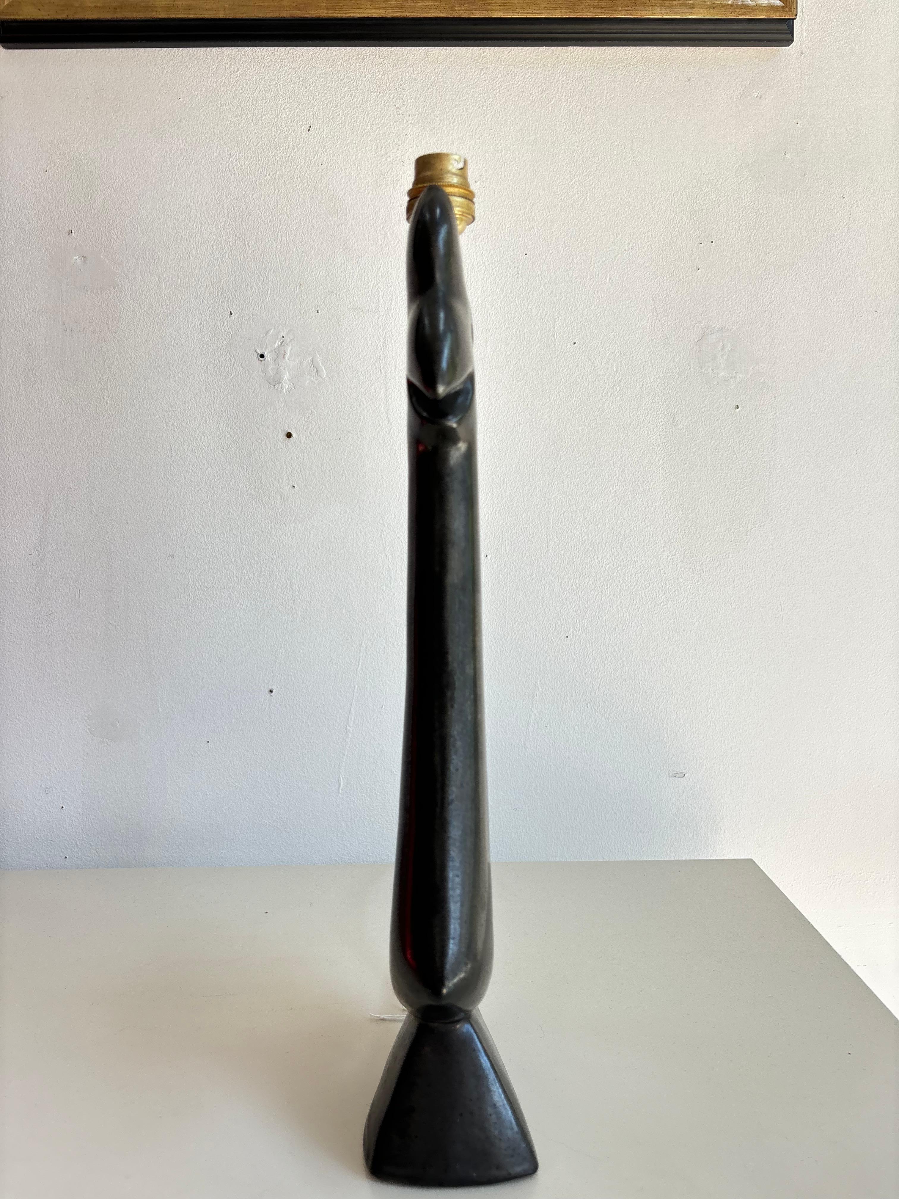 Keramische Lampe, die Jean Miotte zugeschrieben wird im Angebot 10