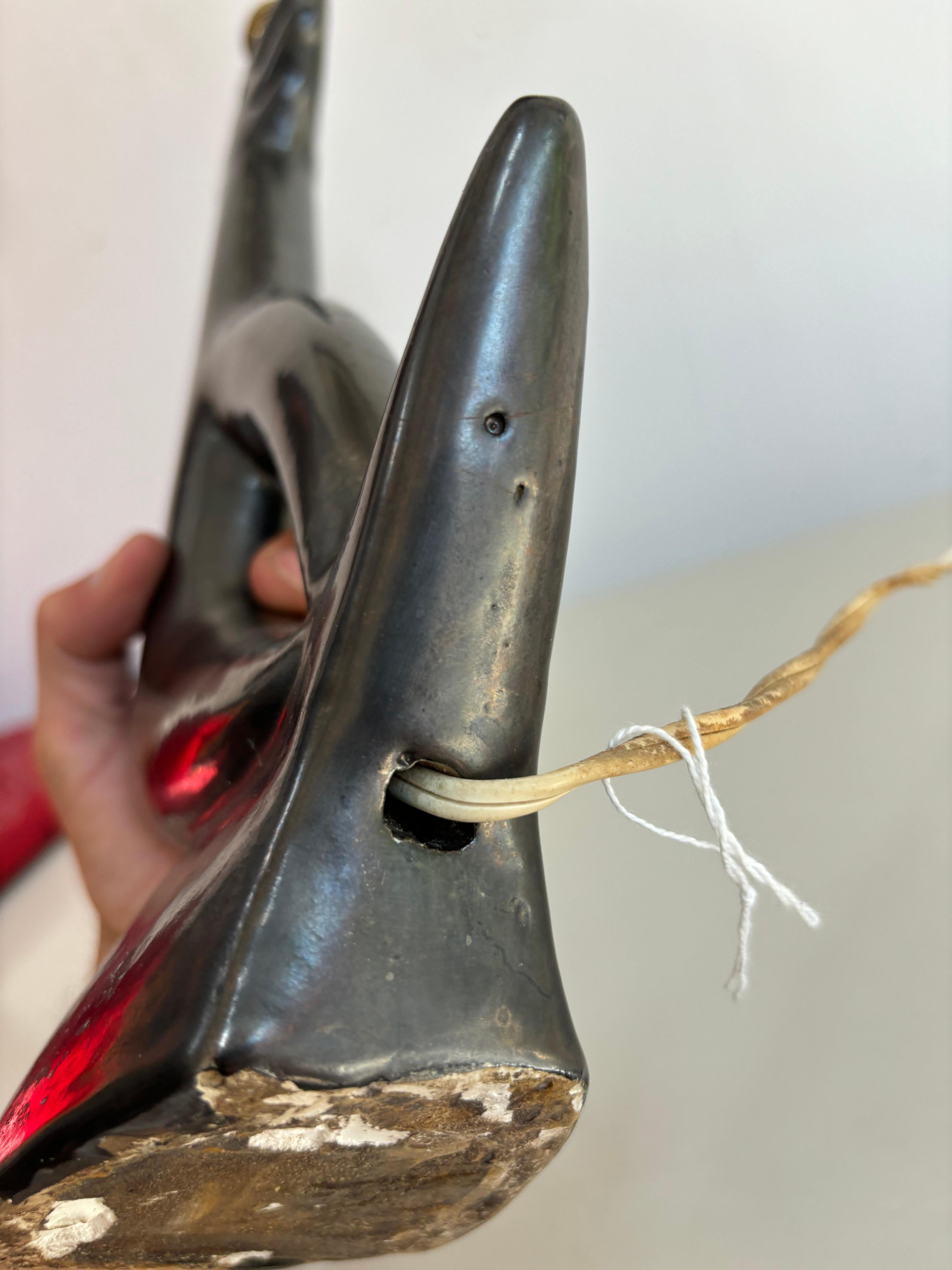 Keramische Lampe, die Jean Miotte zugeschrieben wird im Angebot 13