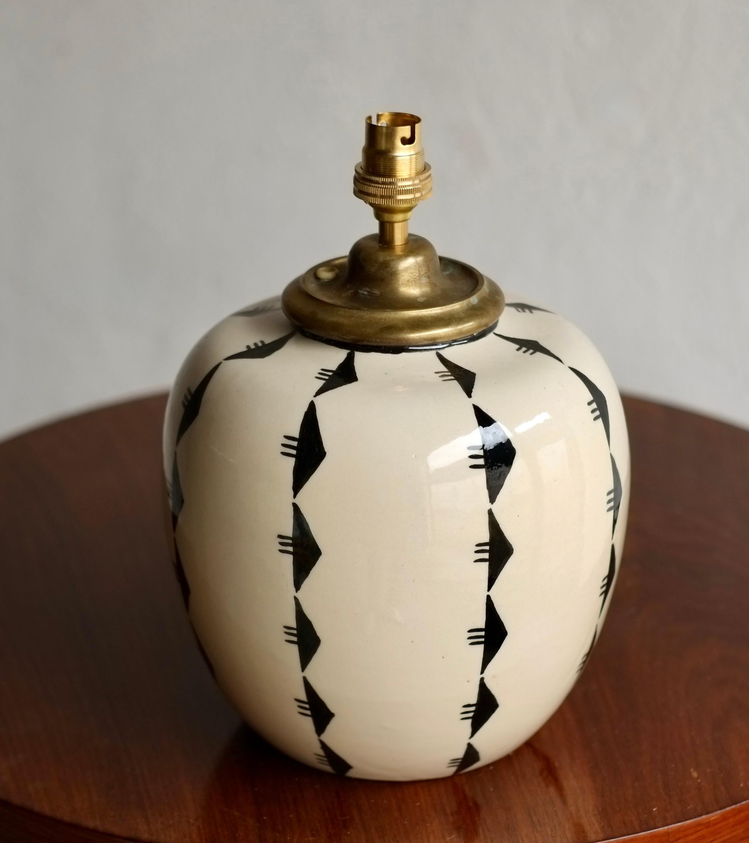 Mid-20th Century Ceramic Lamp Attributed To Robert Lallemant (1902-1954)
