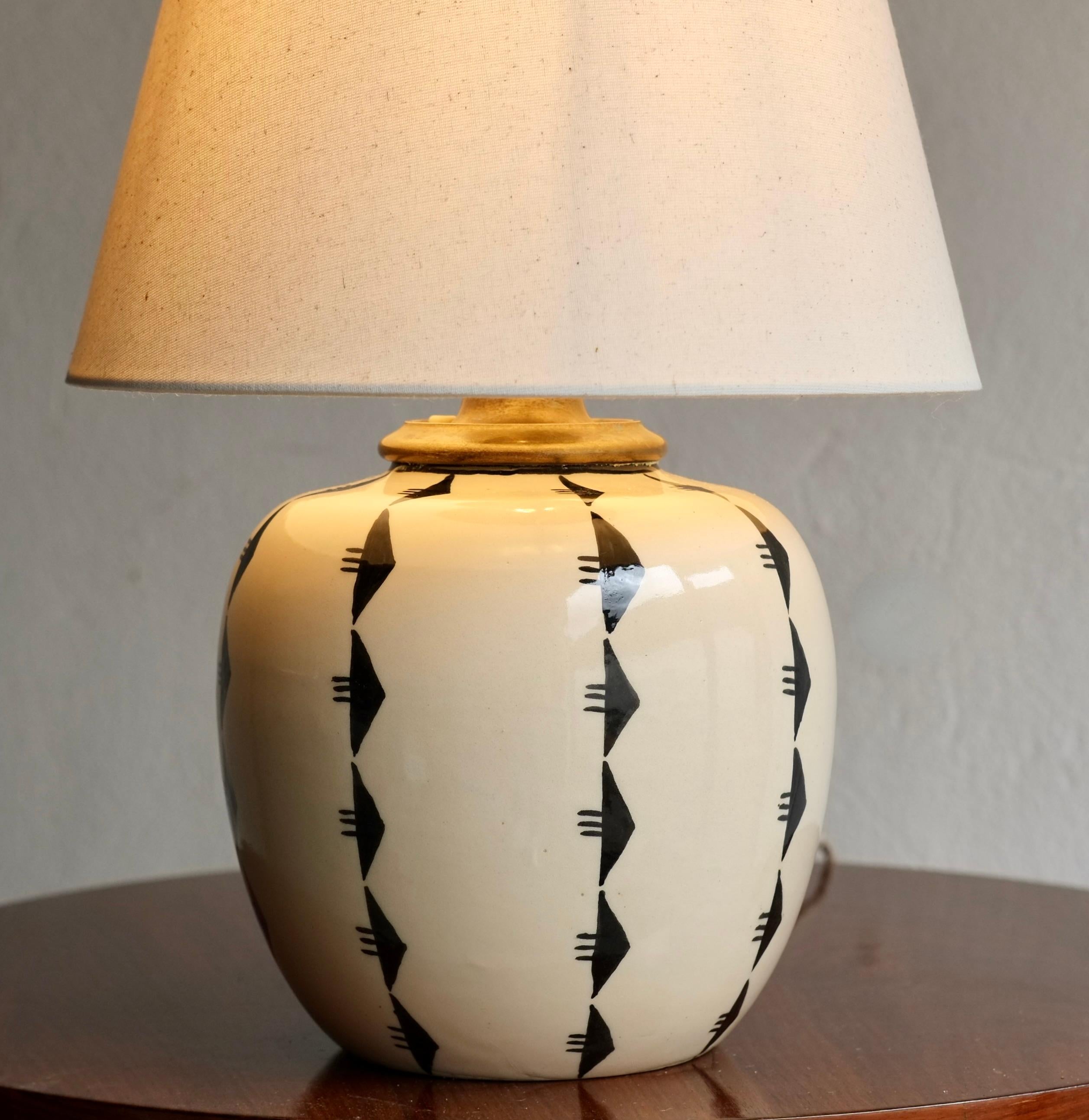 Ceramic Lamp Attributed To Robert Lallemant (1902-1954) 1