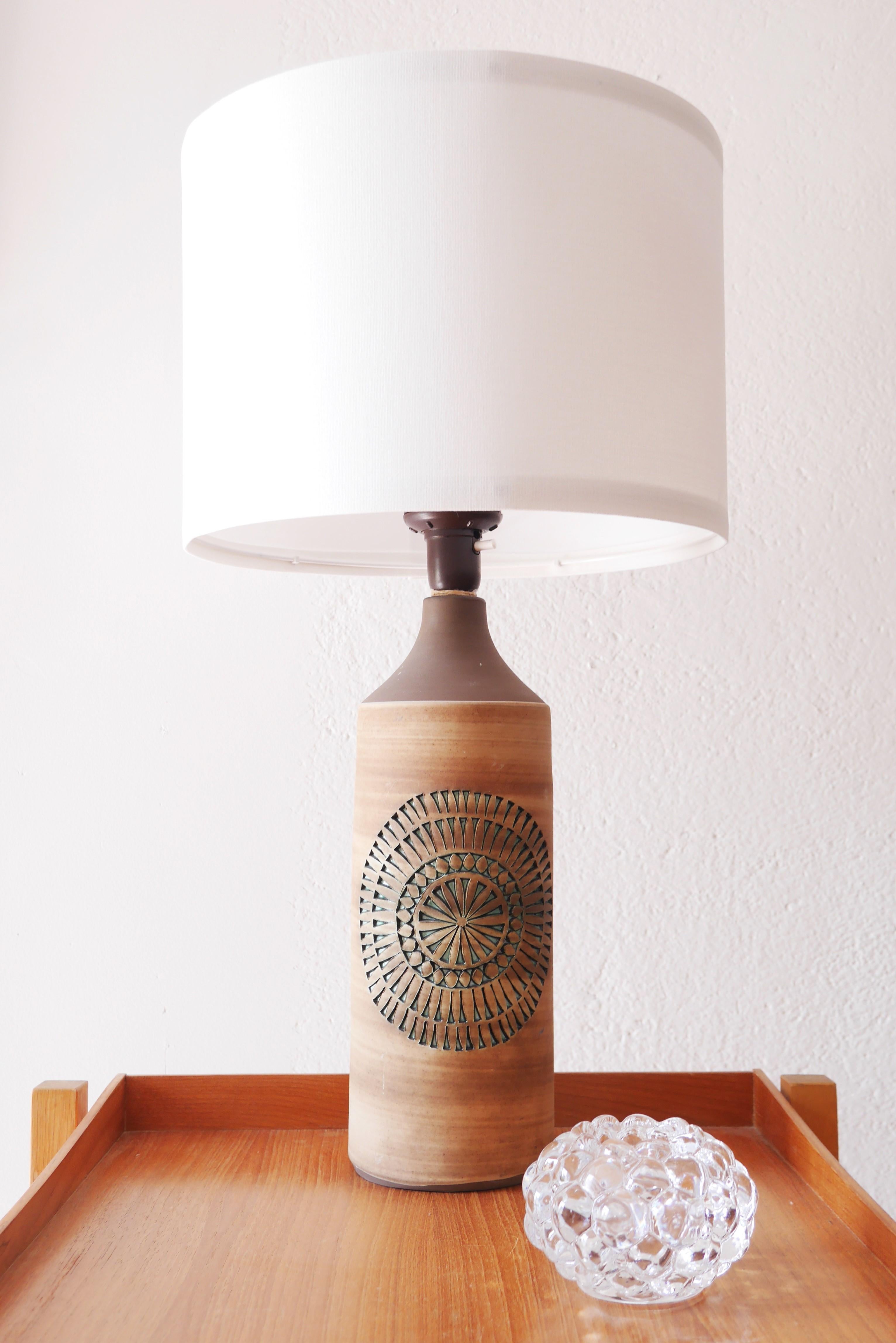 Hand-Crafted Ceramic Lamp Base from Alingsås, Sweden