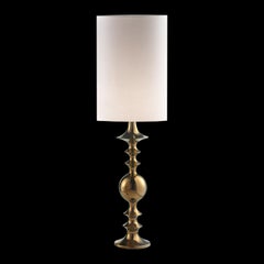 Ceramic Lamp "BRIX II" Handcrafted in 24-Karat Gold by Gabriella B Made in Italy