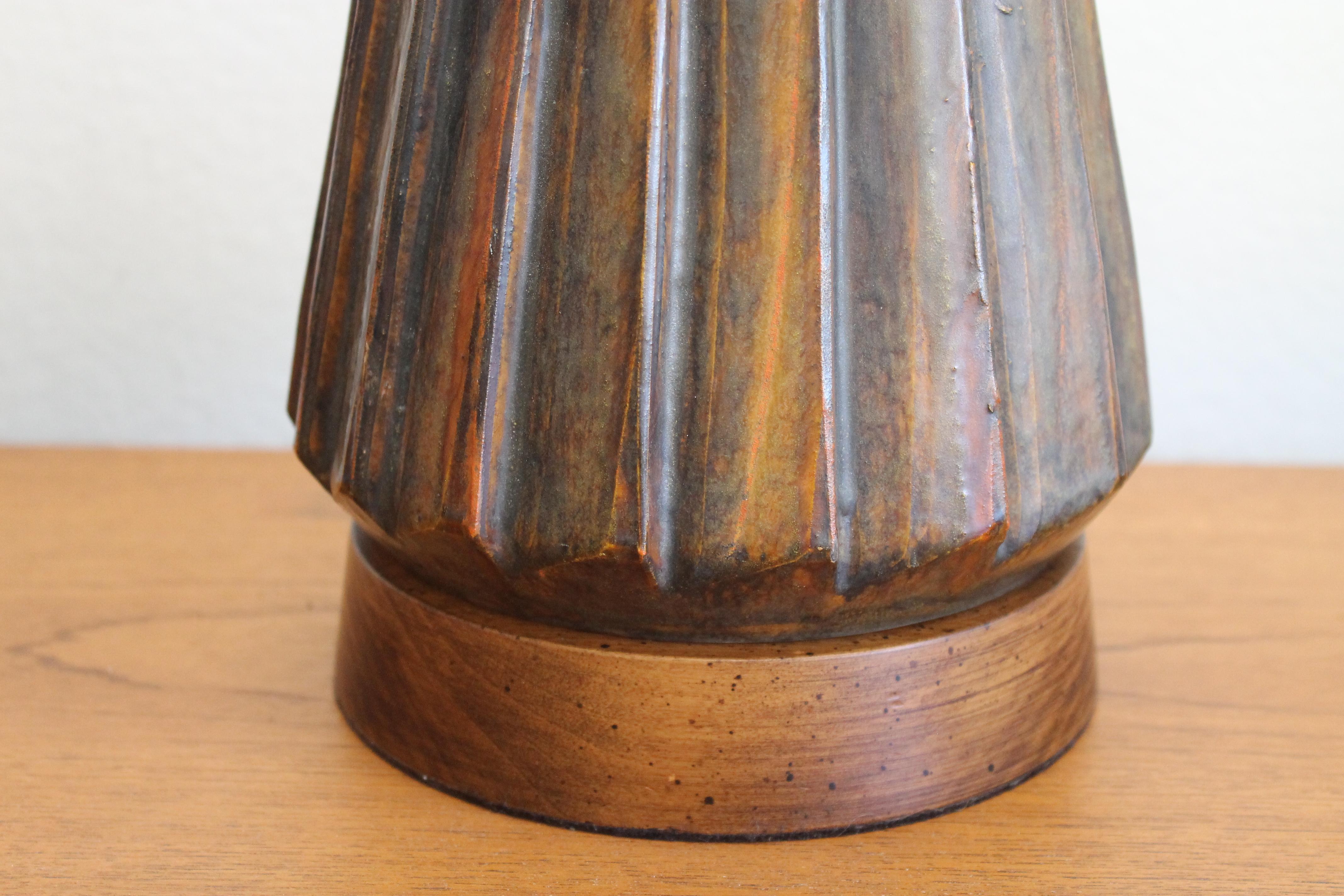 Milieu du XXe siècle Lampe en céramique d'Alvino Bagni pour Raymor en vente