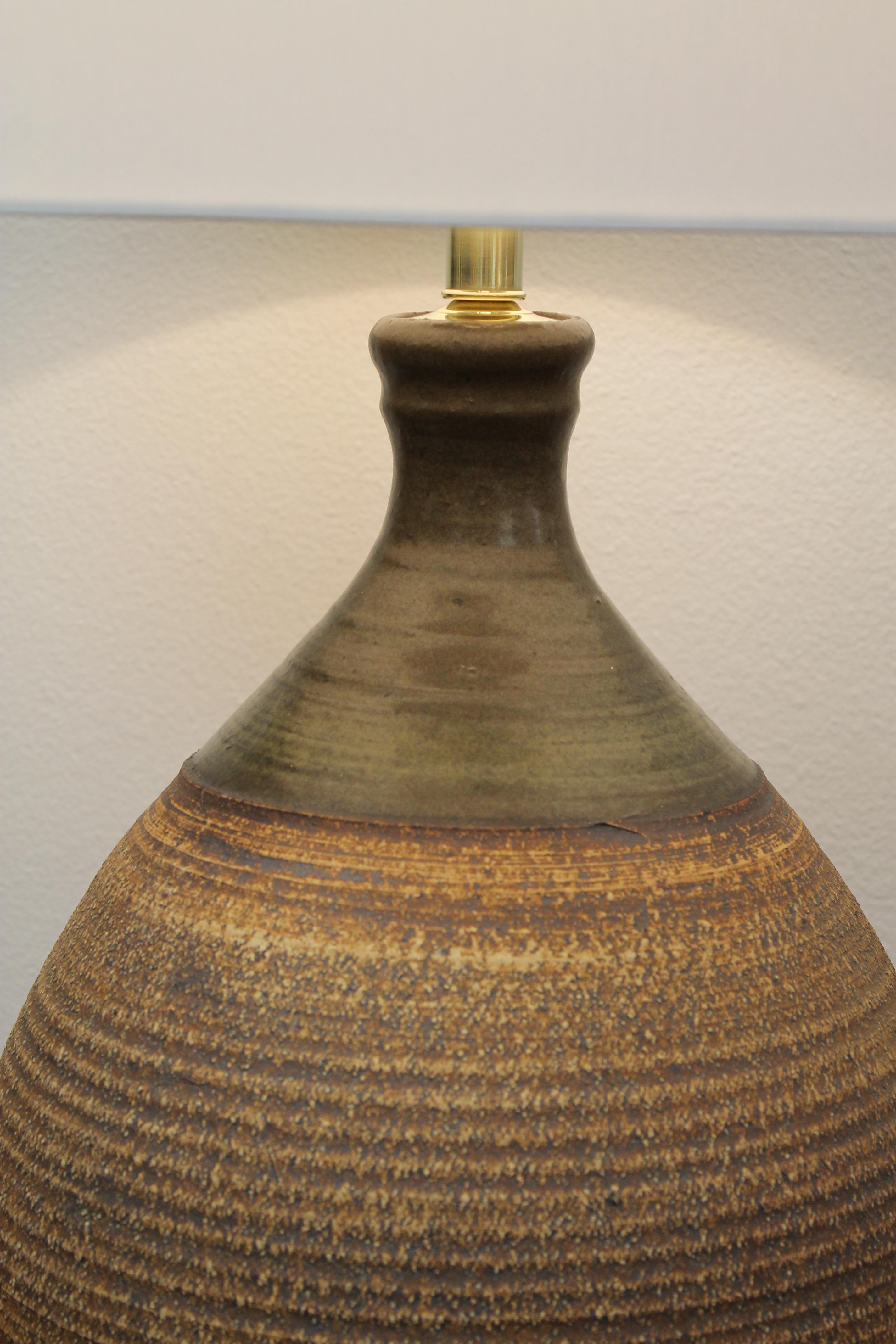 Mid-Century Modern Ceramic Lamp by Bob Kinzie