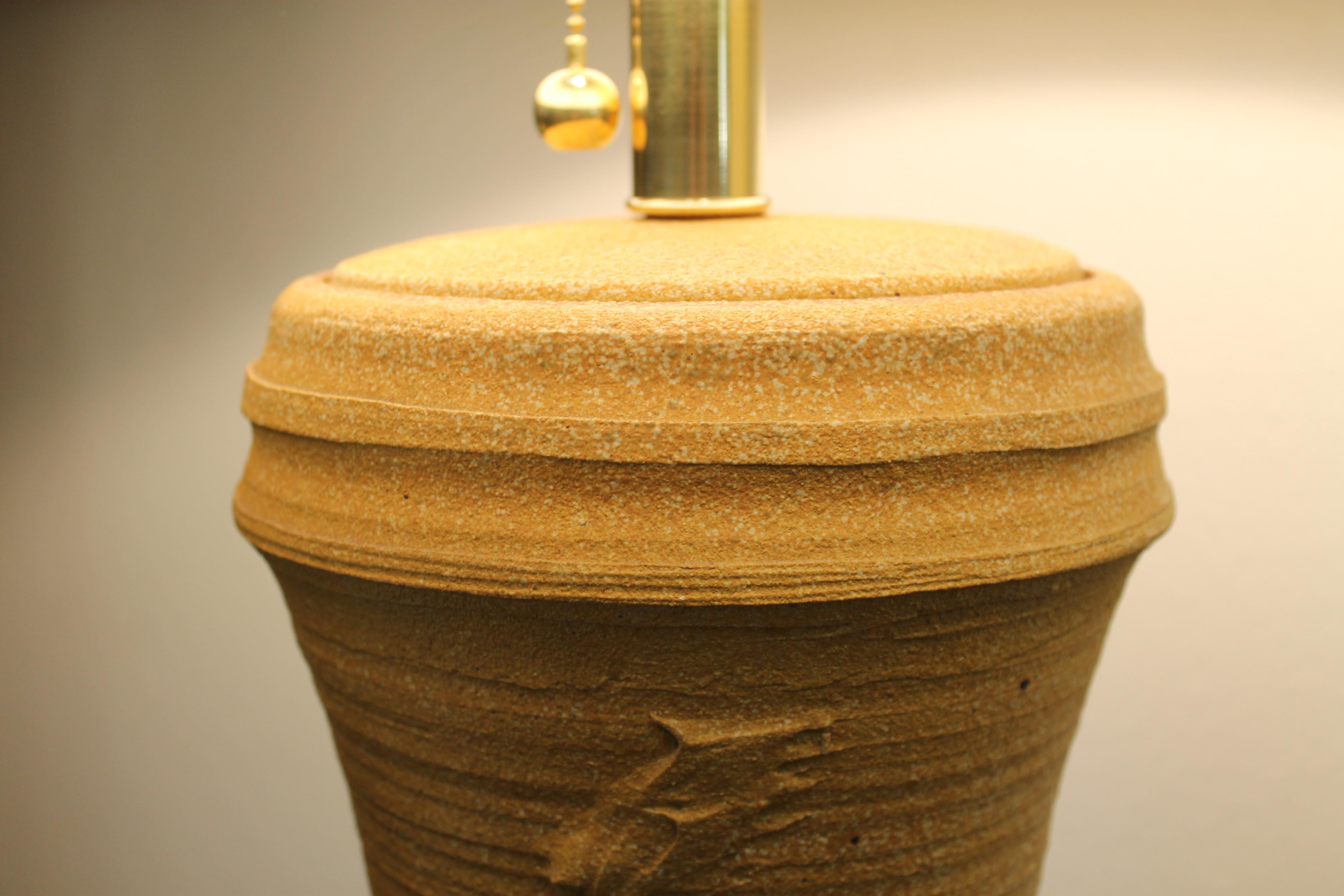 Stoneware Lamp by Bob Kinzie for the Affiliated Craftsmen Lamp Company  In Good Condition For Sale In Palm Springs, CA