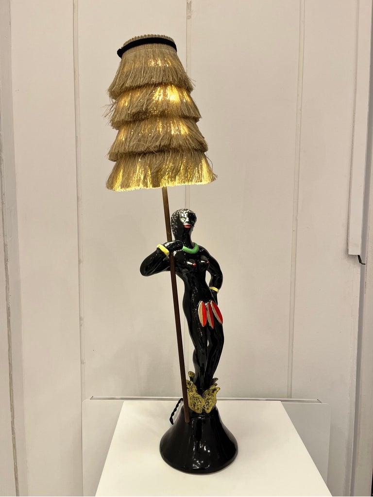 Lampe en céramique de Colette Gueden (1905-2000)
France ca. 1950