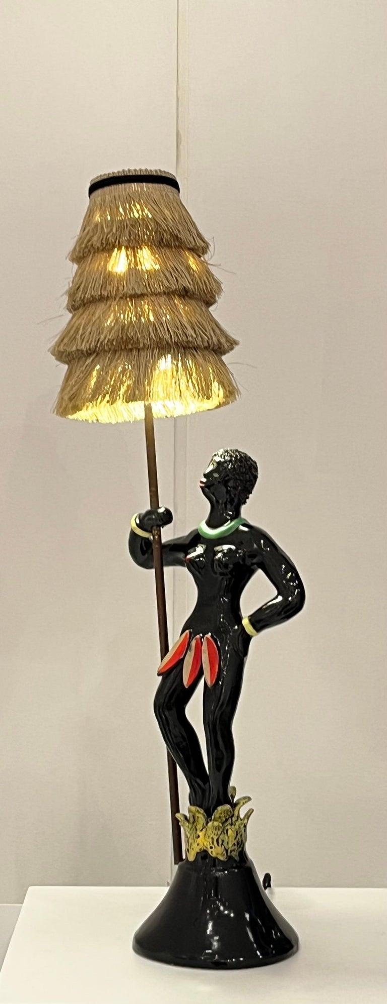 French Ceramic lamp by Colette Gueden  For Sale