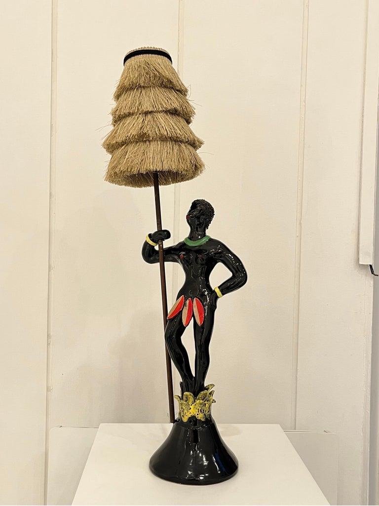 Milieu du XXe siècle Lampe en céramique de Colette Gueden  en vente