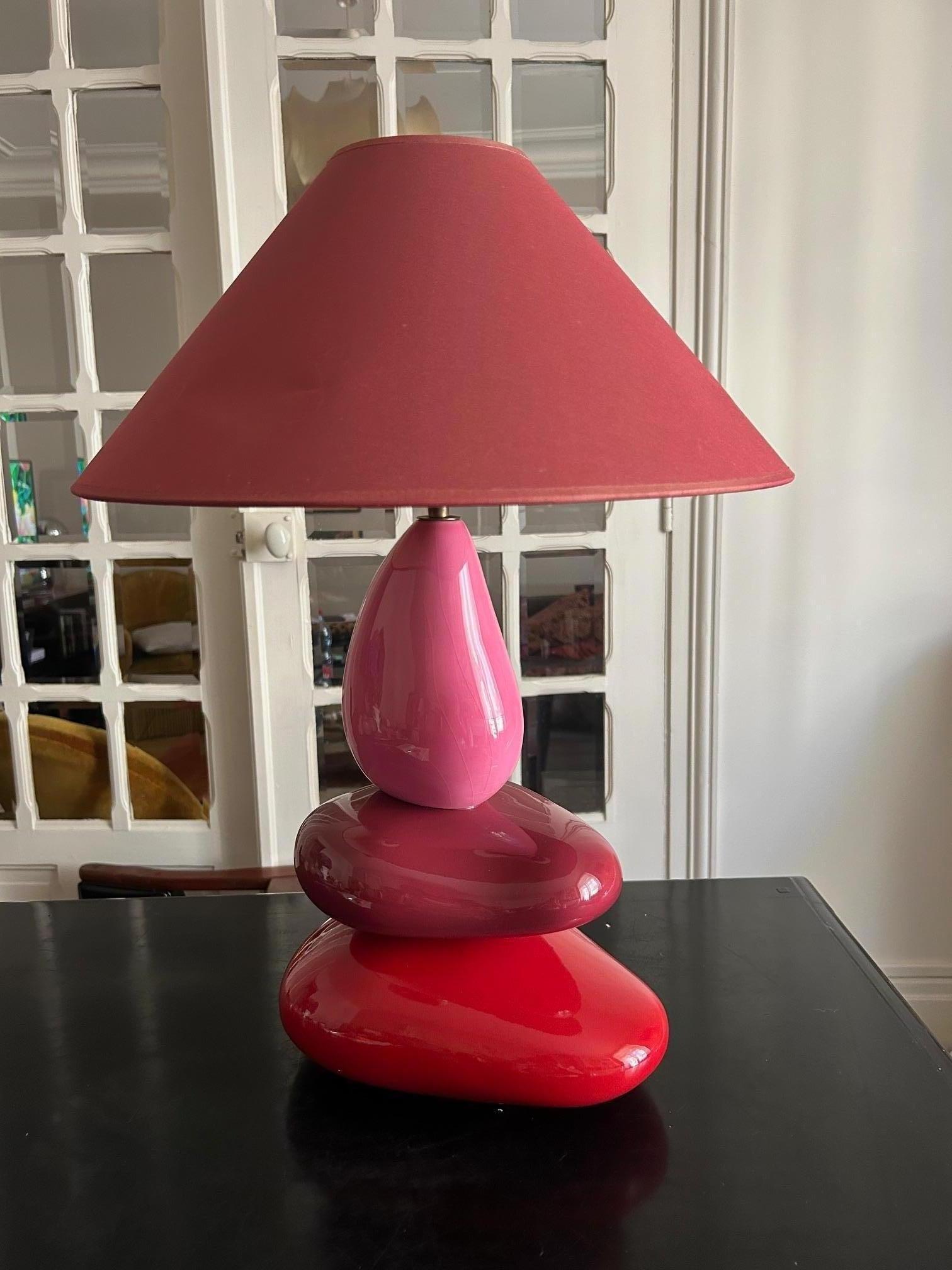 ceramic lamp by François Chatain In Good Condition For Sale In Brooklyn, NY