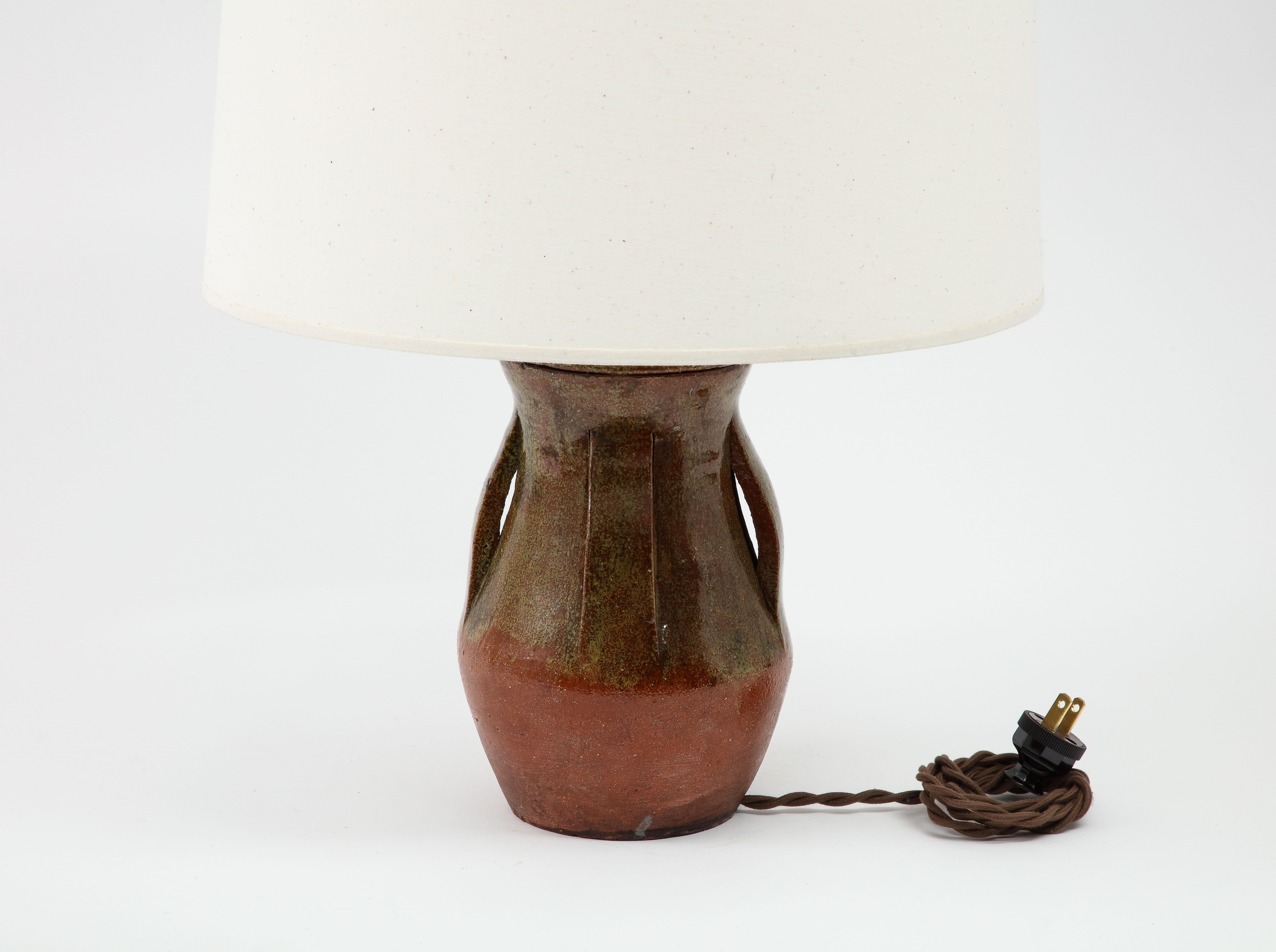 Mid-Century Modern Ceramic Lamp by Frye Studio, USA 1960's For Sale